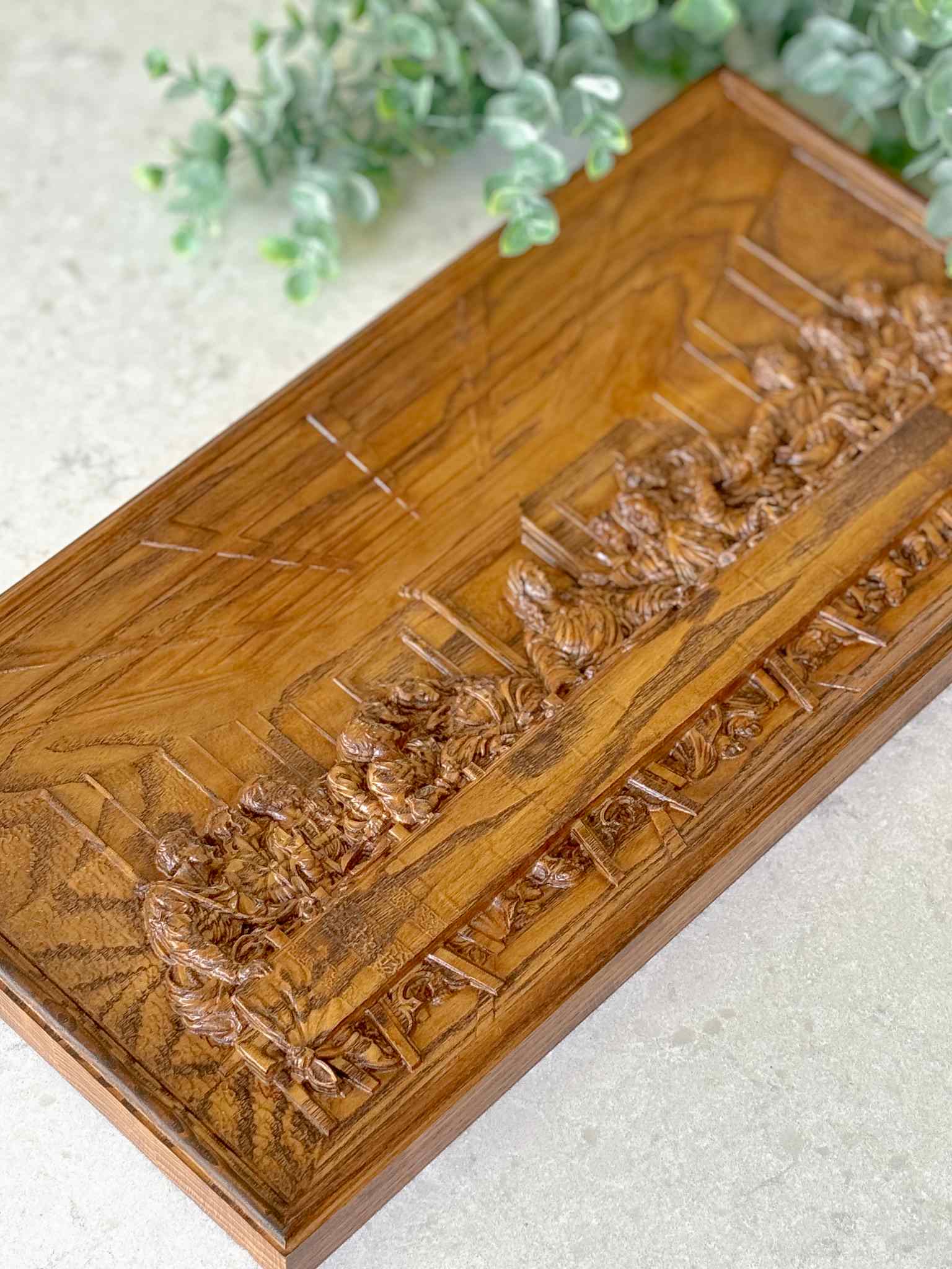 The Last Supper Wooden Plaque - Religious Home Decor Wall Art for Christian Gifts & Church Interiors - Perfect for Living Room, Bedroom & Prayer Spaces