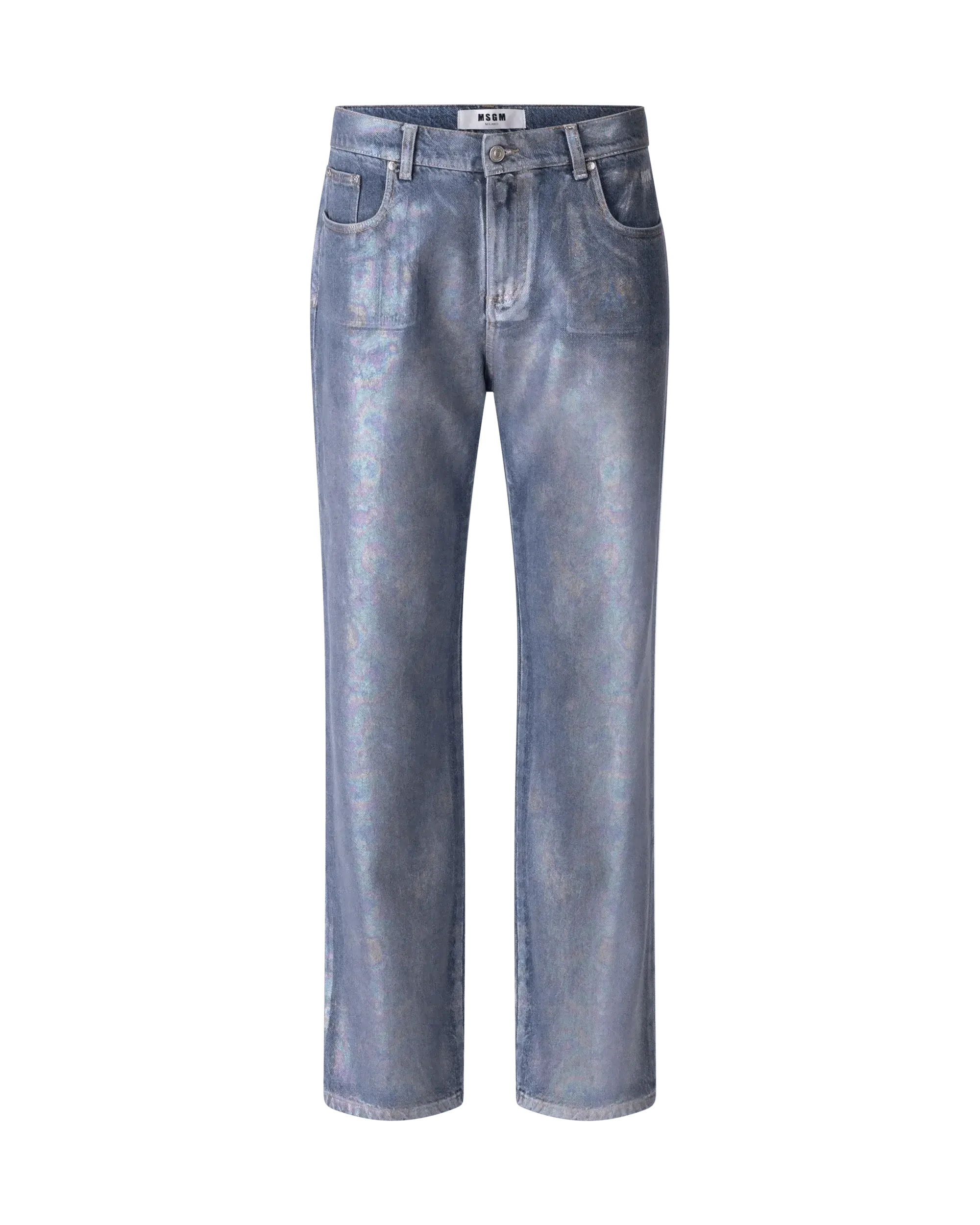 Iridescent Print Denim Jeans for Women - Trendy High Waist Skinny Jeans with Stretch | Perfect for Casual Outfits, Parties & Night Out