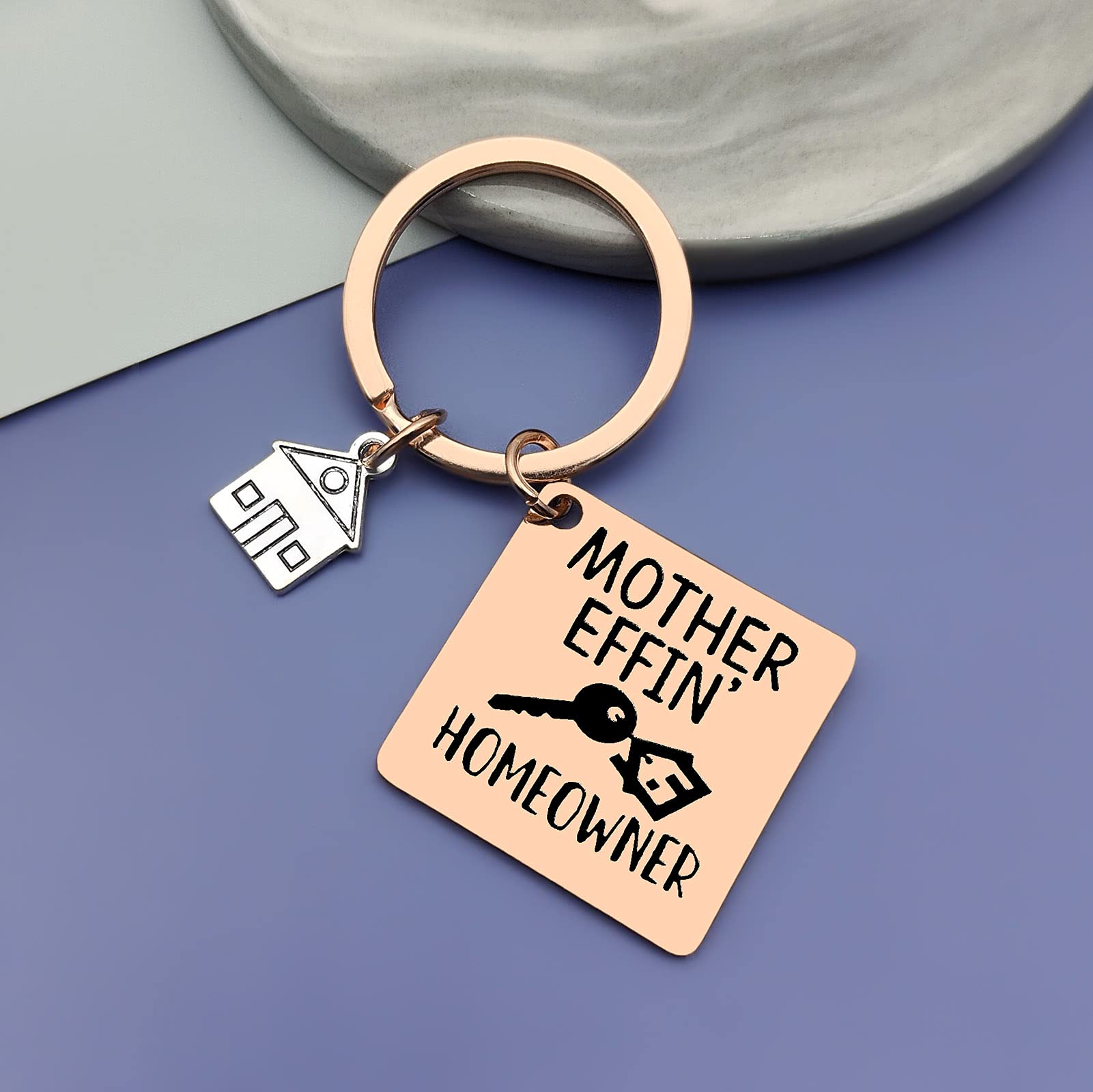 Vadaka Funny Housewarming Gifts for New Homeowners - First Home Keychain Jewelry, Realtor Closing Gifts & Moving-In Key Chain (Perfect for Housewarming Parties, New Home Celebrations & Realtor Appreciation Gifts)