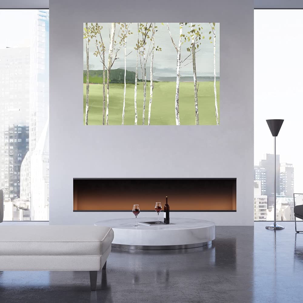 Allison Pearce Birch Valley Fine Art Canvas Wall Decor - 43x32 Inches Ready to Hang - Modern Abstract Painting for Living Room, Bedroom, Office & Dining Room - Perfect for Home Decor & Gift Giving