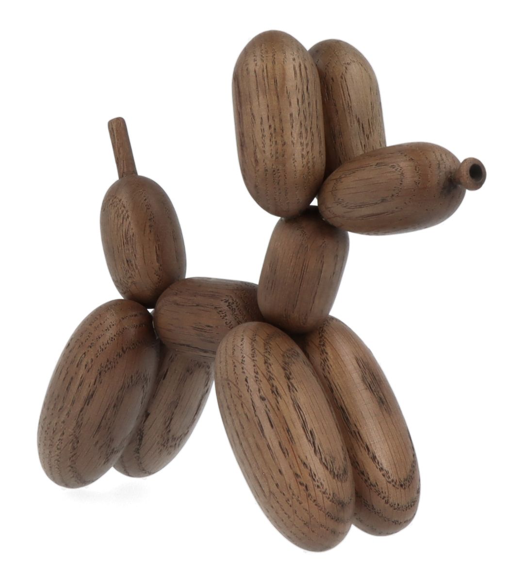 Small Smoked Oak Balloon Dog Sculpture - Unique Home Decor & Party Centerpiece for Birthdays and Celebrations