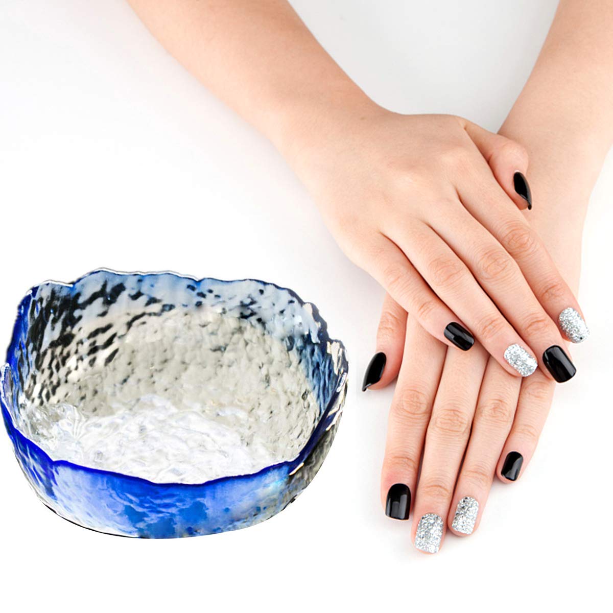 NCONCO Professional Nail Art Manicure Bowl - Hand Soaking Bowl for Nail Treatment & Polish Removal - Perfect for Salon, Spa & Home Manicure/Pedicure Care
