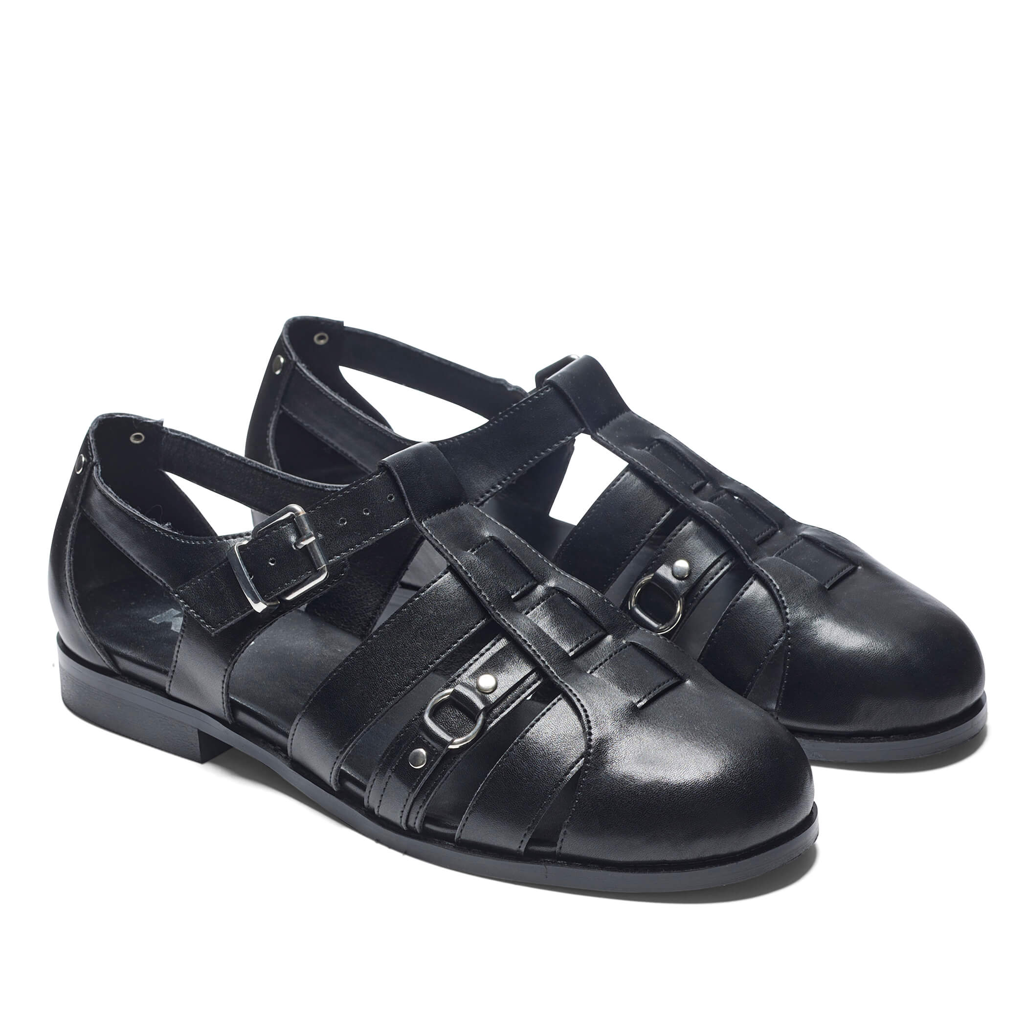 Gilgen Men's Cutout Shoes - Breathable Black Casual Sneakers for Walking, Running & Everyday Wear