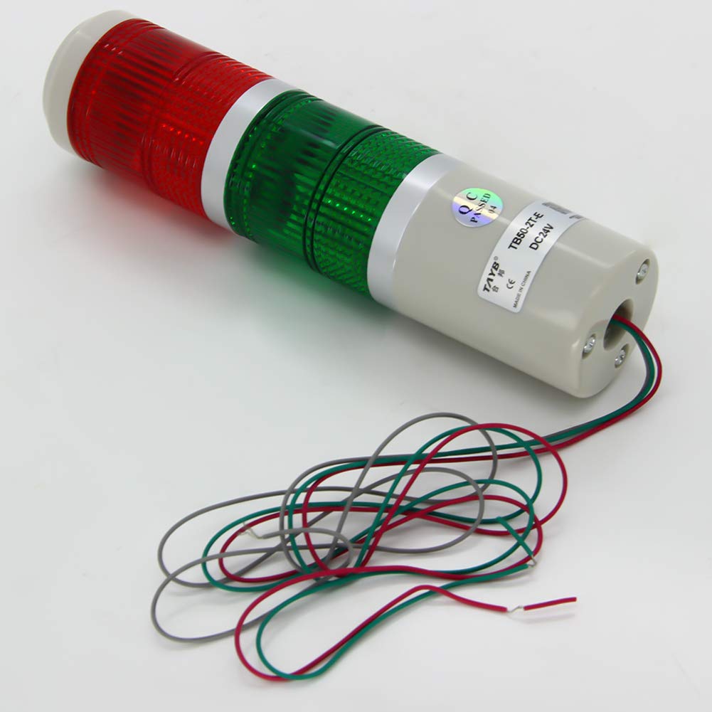 24V 3W LED Tower Warning Lights - Red/Green Industrial Signal Beacon for Residential Areas