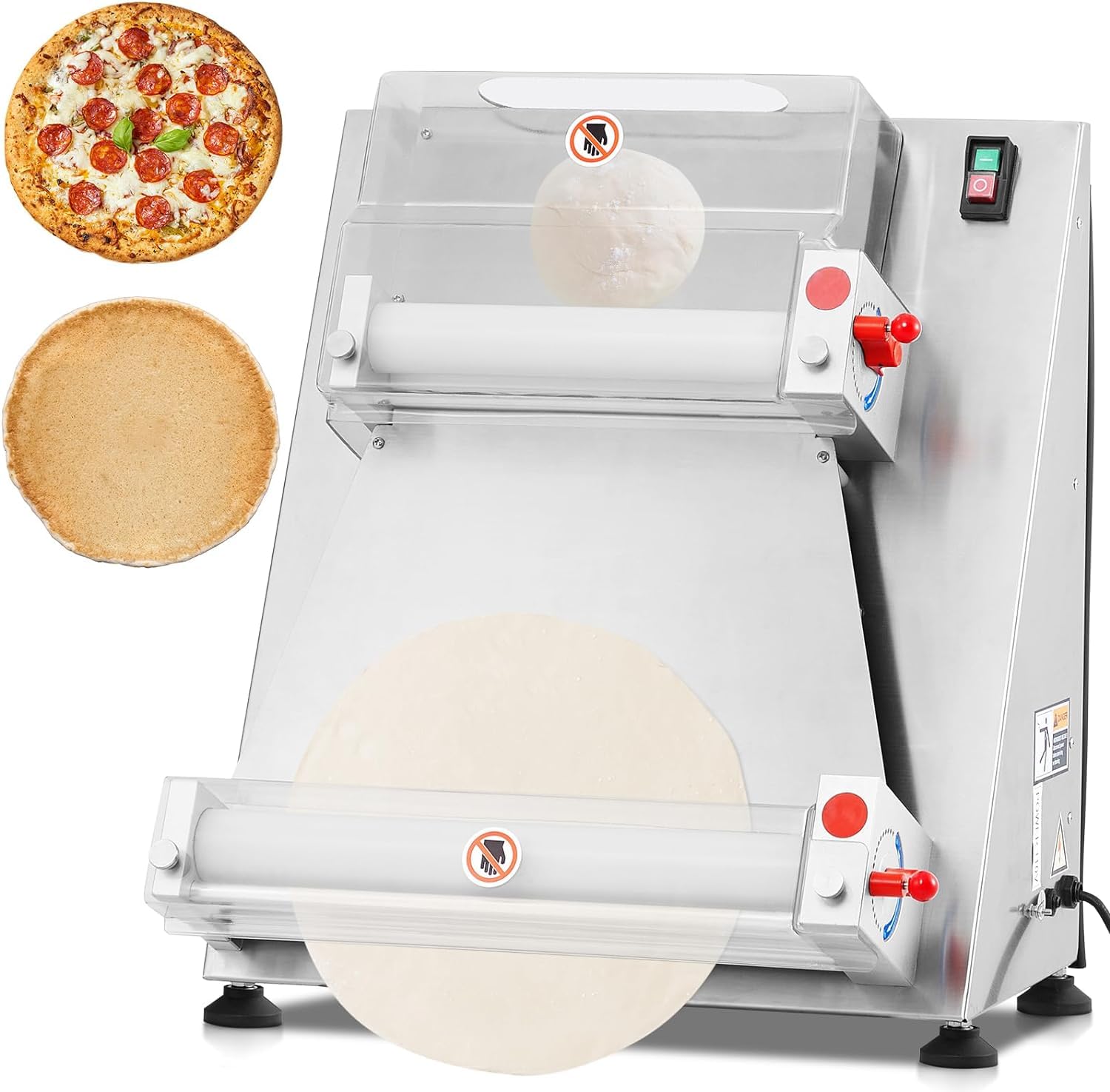 Garvee 370W Electric Pizza Dough Roller Sheeter - 16