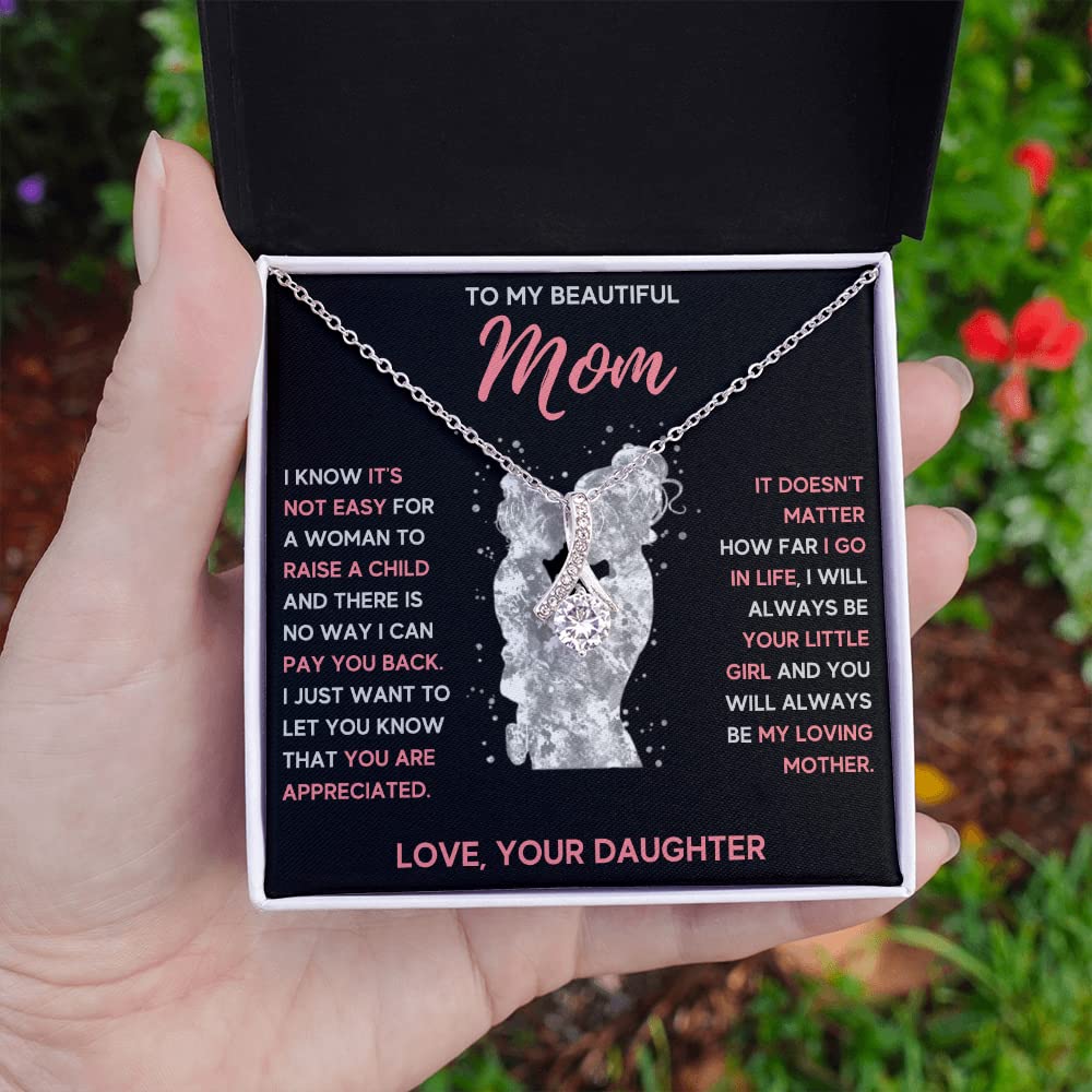 Best Mom Ever Necklace - Unique Birthday & Christmas Gift from Daughter or Son - Personalized Jewelry with Message Card & Gift Box - Perfect for Mother's Day, Anniversaries & Special Occasions