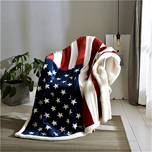 Brandream 2-Pack Fleece Throw Blankets - American Flag & British Flag Designs | Soft Cozy Blankets for Couch, Bed, Camping & Outdoor Use