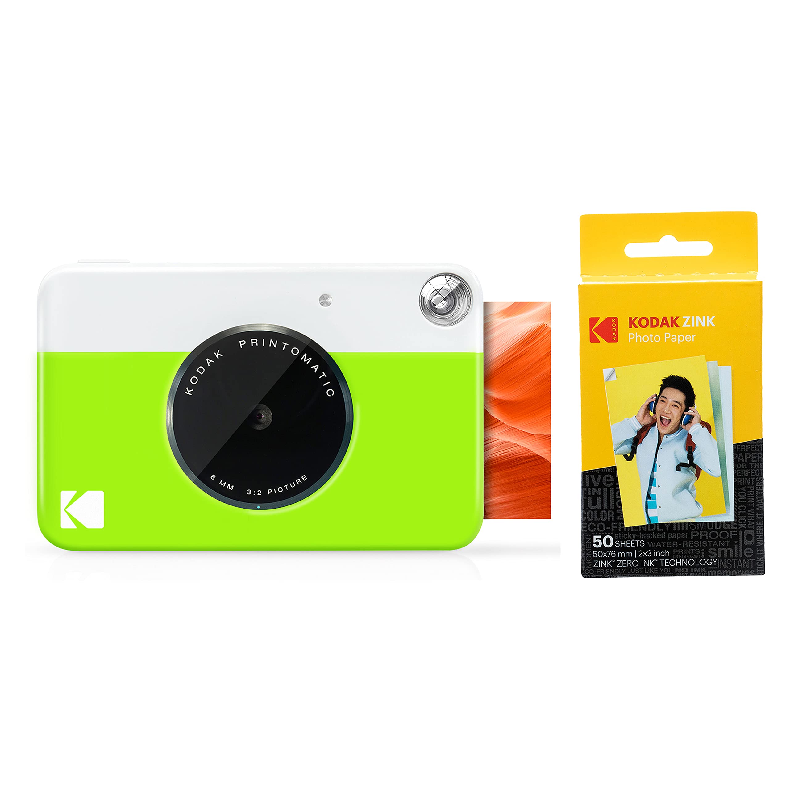 KODAK PRINTOMATIC Digital Instant Print Camera with 50 Sheets Zink Photo Paper - Portable Instant Camera for Travel, Parties & Family Memories