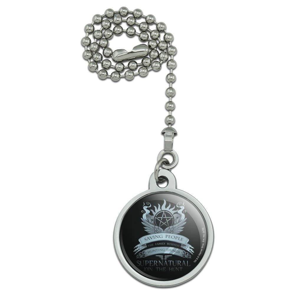 Supernatural Saving People Hunting Things Ceiling Fan Pull Chain - TV Show Inspired Light Switch Accessory for Bedroom, Living Room & Fan Decor