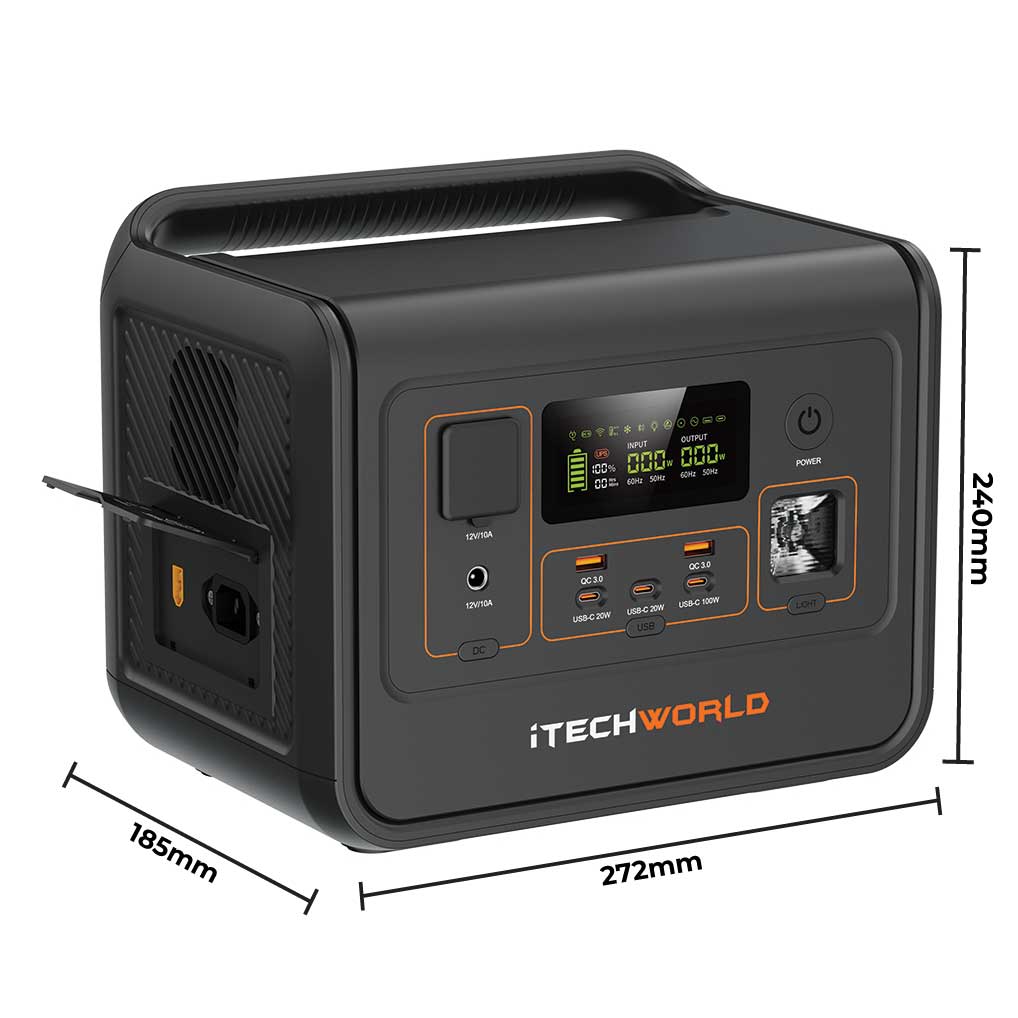 PS800 Portable Lithium Power Station - 800W 40Ah Solar Generator for Camping, RV, Emergency Backup & Outdoor Adventures