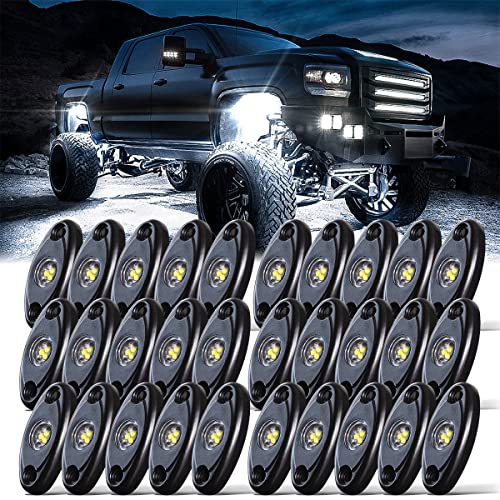 Pure White Rock Lights 30PCS