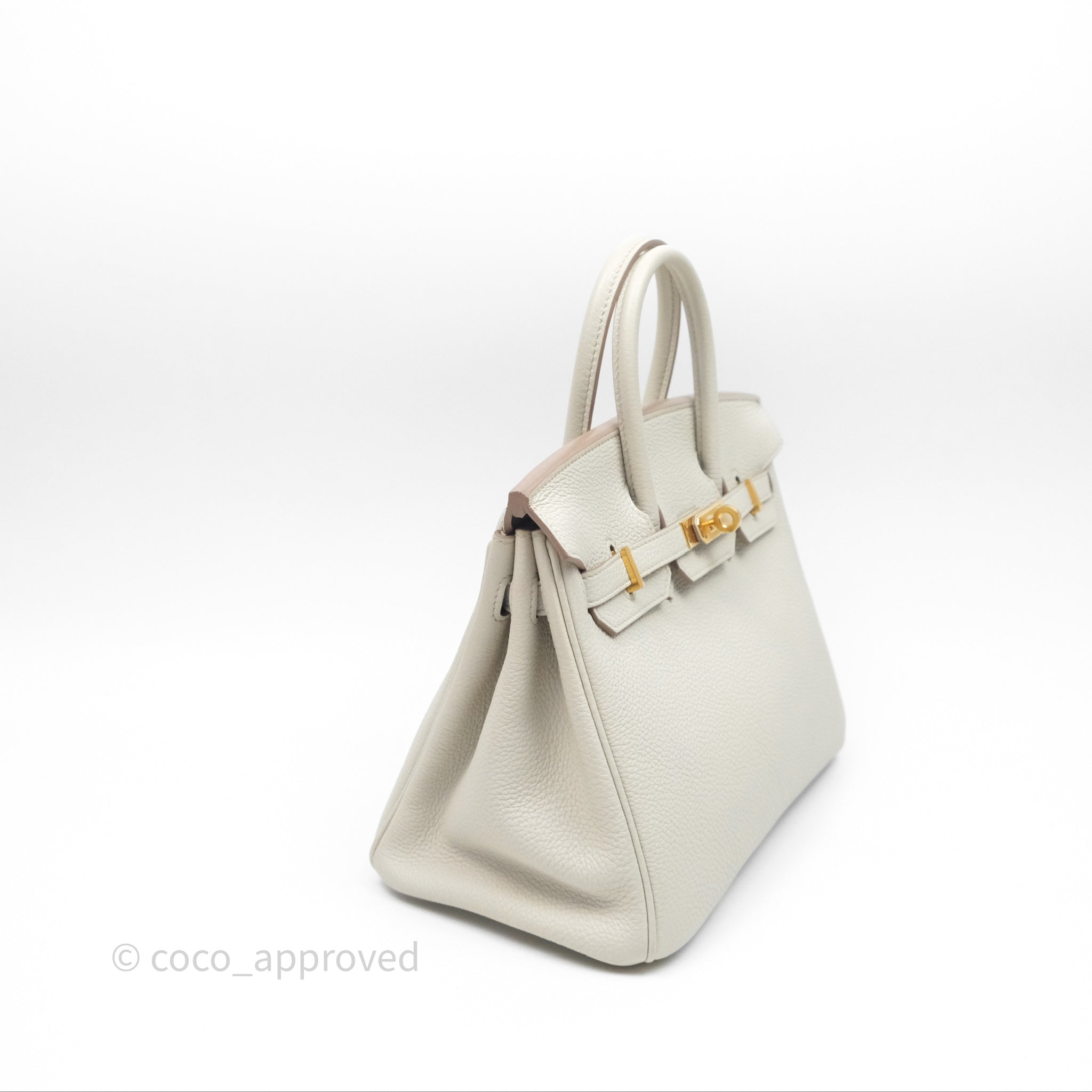 Authentic Hermès Birkin 25 Retourne Bag in Beton Togo Leather with Gold Hardware - Luxury Handbag for Women, Perfect for Office, Parties & Special Occasions