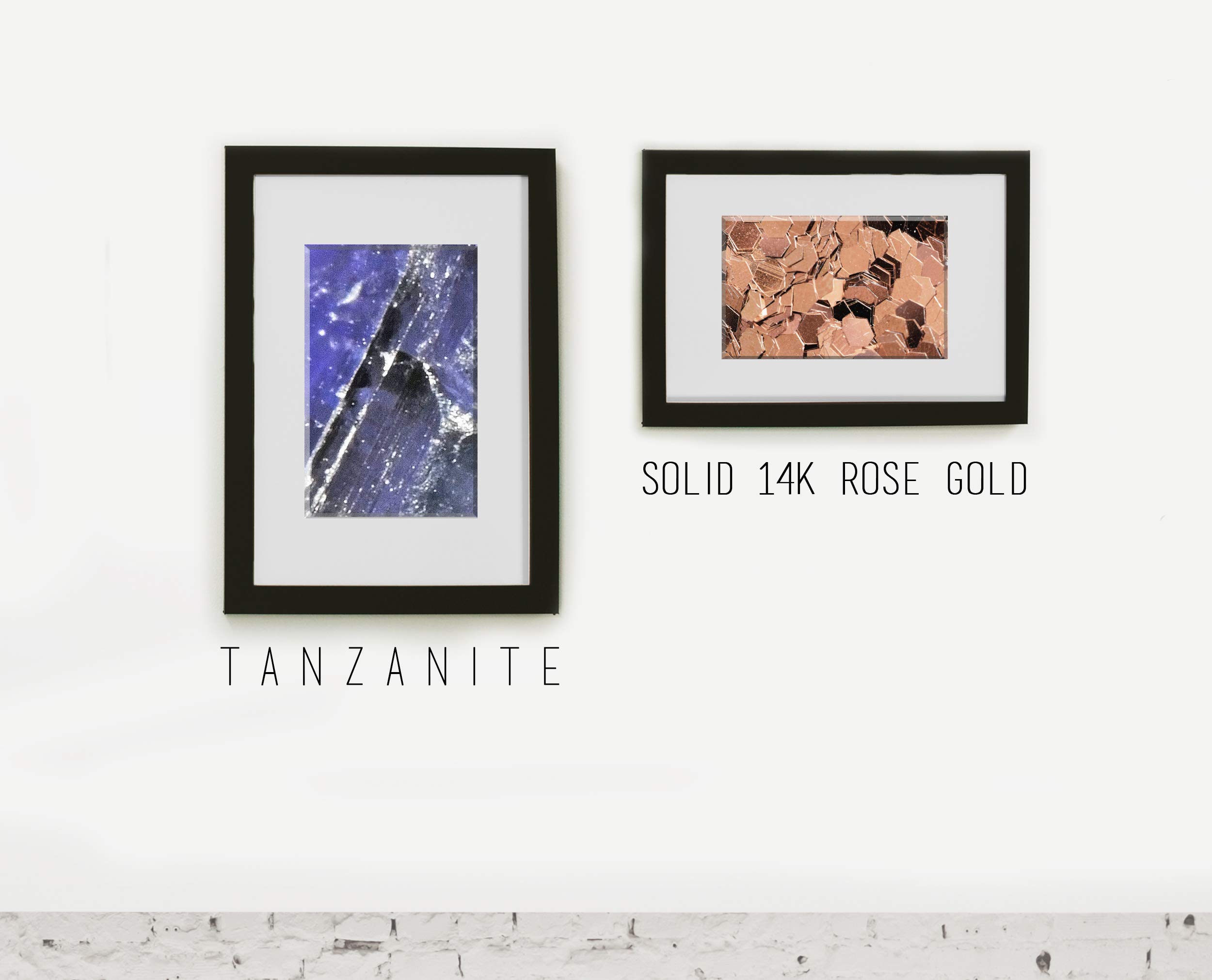 Majade 14K Rose Gold Tanzanite Engagement Ring – Handmade Trinity Ring with Purple Gemstone, Minimalist Unique December Birthstone Jewelry for Women – Perfect for Weddings, Anniversaries & Special Occasions