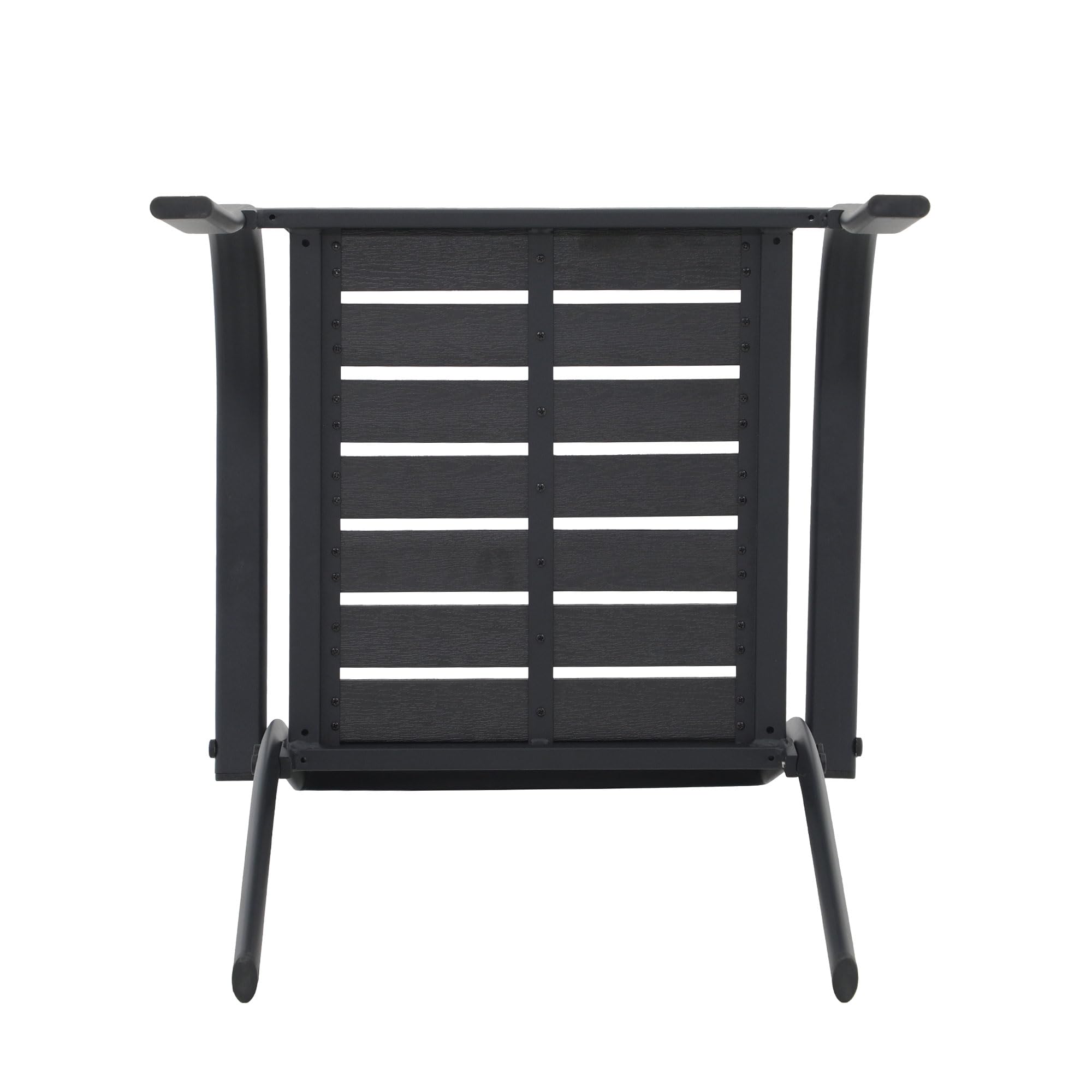 4-Piece Patio Dining Chairs Set - Stackable Outdoor Chairs with Backrest & Armrest - Durable Aluminum Frame Garden Furniture for Backyard, Deck, Lawn - Perfect for Outdoor Dining, BBQs & Poolside Relaxation (Black)