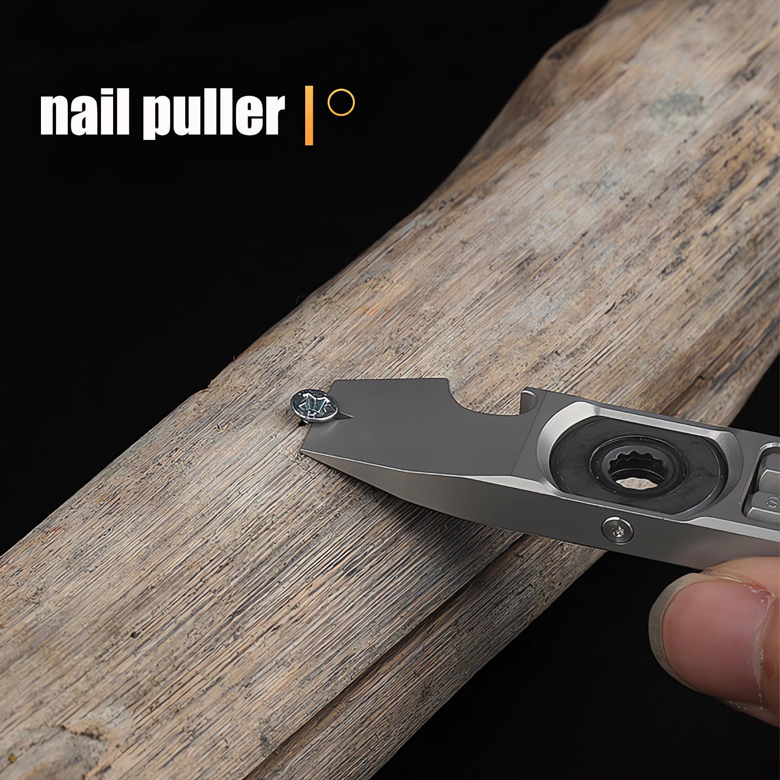 Premium Titanium Pry Bar Multi-Tool - EDC Pocket Tool with Bottle Opener, Wrench, Ratchet Screwdriver & Nail Puller | Compact Crowbar for Camping, Hiking, Survival & Everyday Carry
