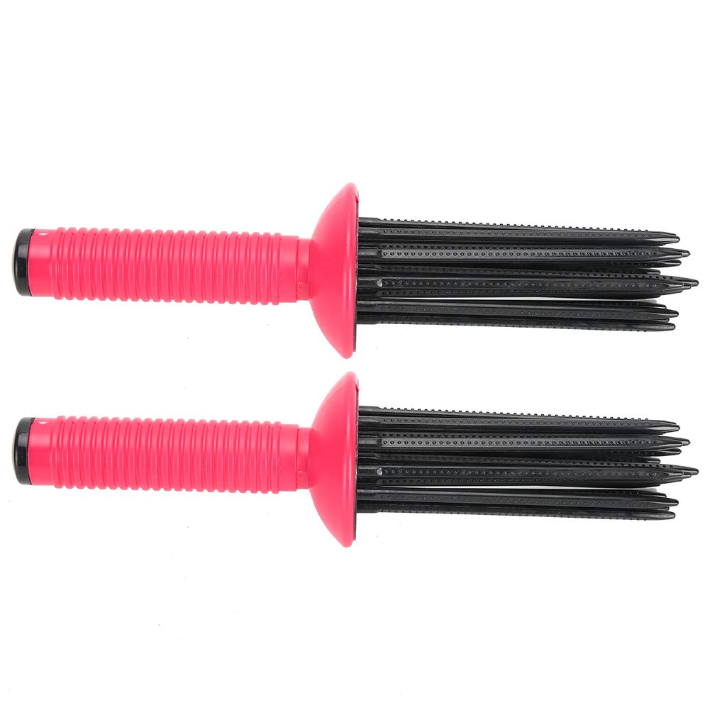 Portable Round Hair Brush Set - 2pcs Anti-Slip Hair Curler with 17 Comb Teeth, Professional Hairstyling Tools for Home & Travel | Perfect for DIY Styling, Salon-Quality Results at Home, On-the-Go Hair Care
