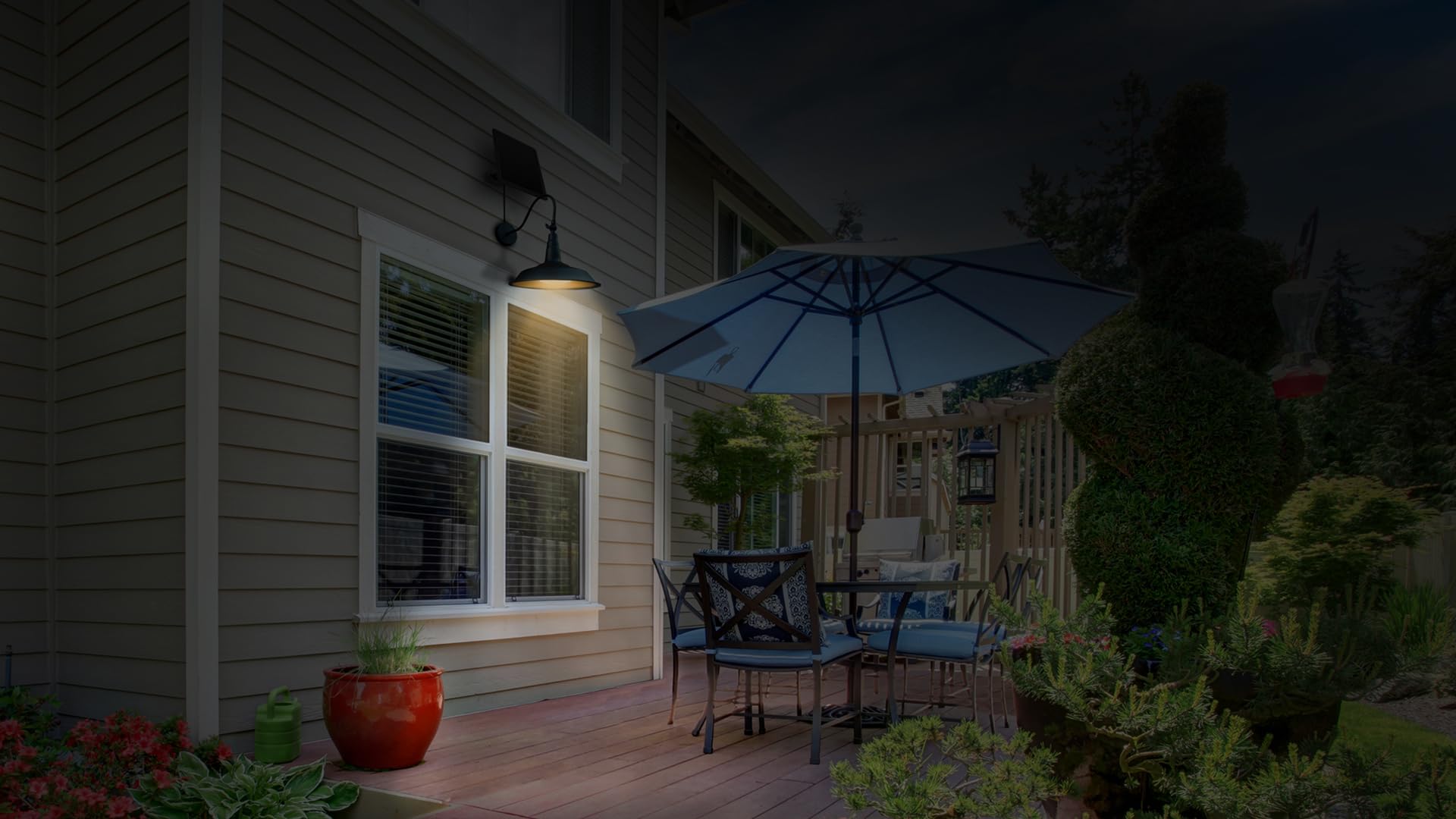Sunforce Solar Powered Outdoor Wall Light - Durable Gooseneck Design for Barn, Patio, Deck & Pathway Lighting | Weatherproof Solar Security Light for Garden, Yard, Driveway & Exterior Home Decor