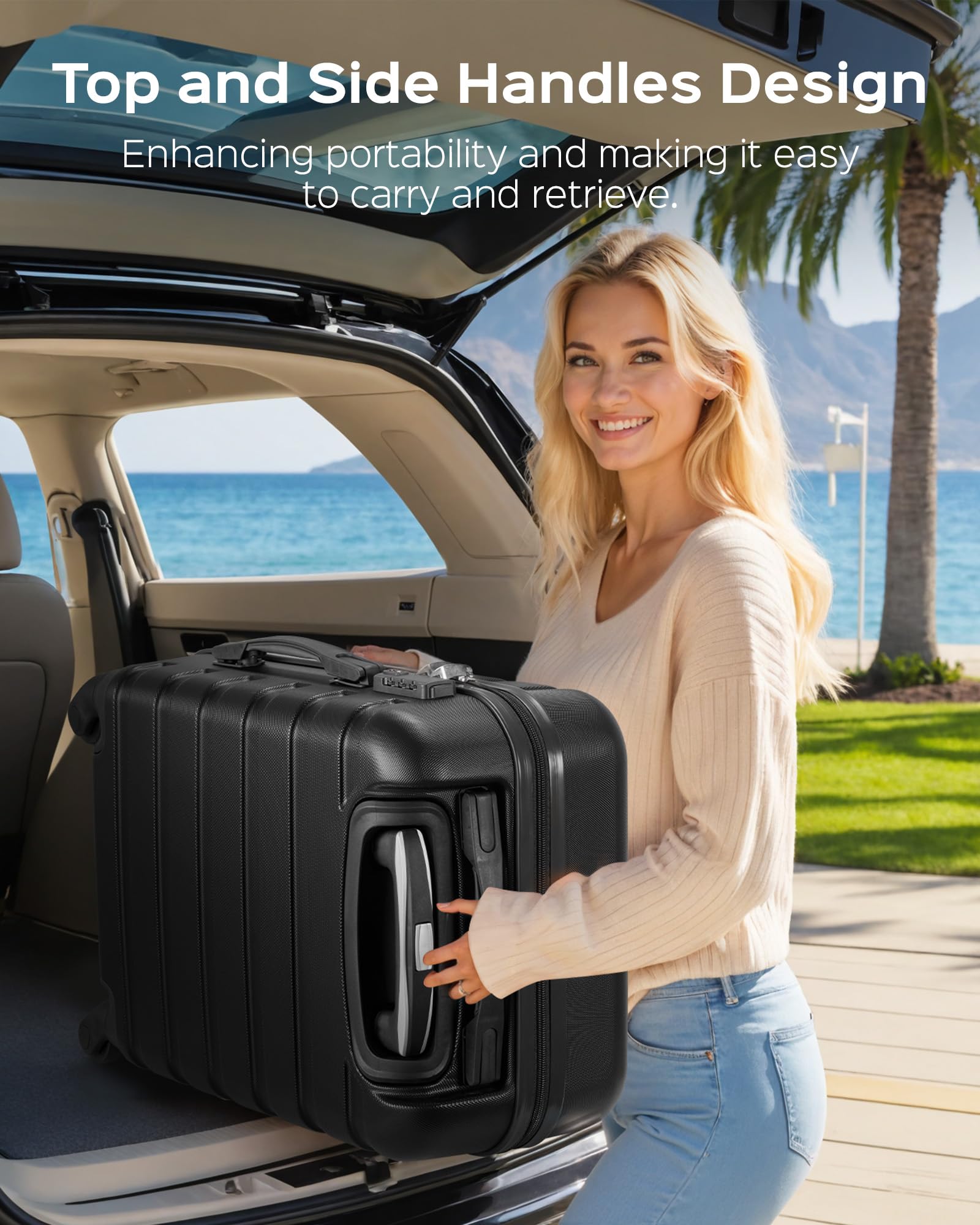 Suitour 2-Piece Lightweight Luggage Set with 360° Spinner Wheels - 19 & 27 Inch Carry On & Checked Suitcases for Travel, Business Trips & Vacations | Durable Hardshell Luggage with TSA Lock