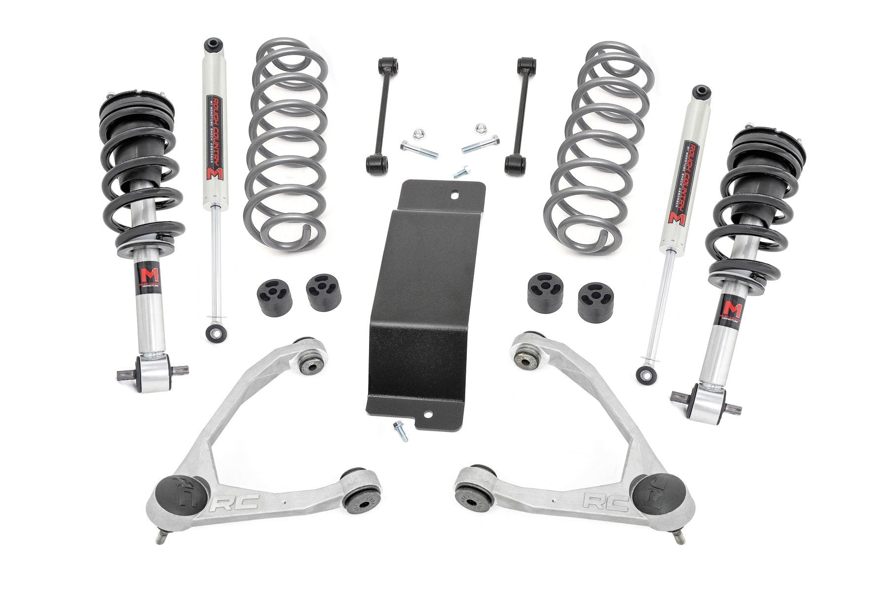 3.5 Inch Lift Kit for Chevy/GMC SUV 1500 2WD/4WD (2007-2020) - Heavy Duty M1 Struts & Forged Upper Control Arms (UCAs) | Off-Road Suspension Upgrade for Enhanced Ground Clearance & Towing