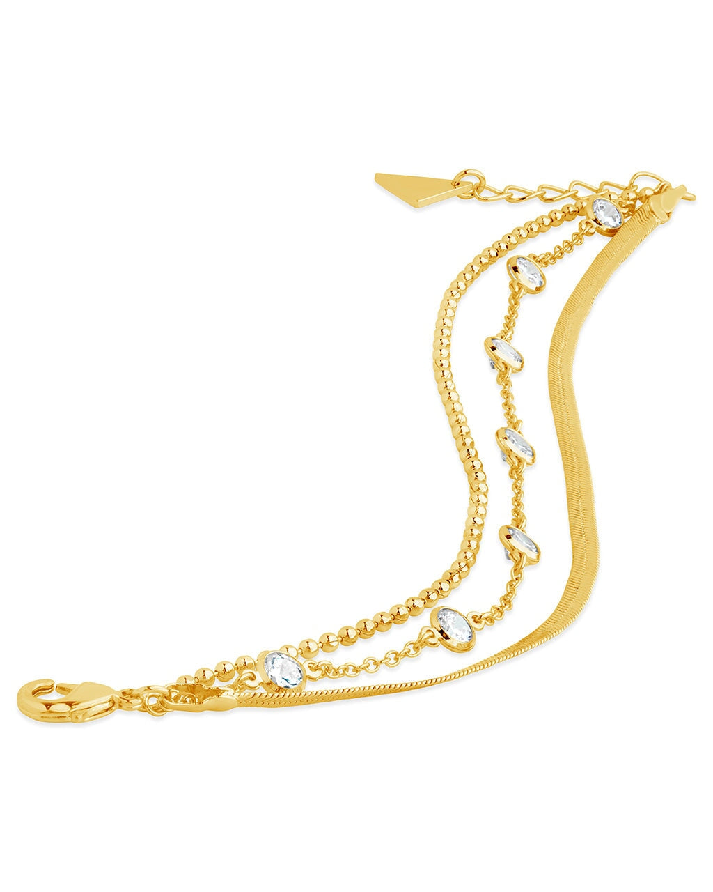Elegant Paisley CZ & Layered Chain Bracelet for Women | Fashion Jewelry Gift for Her | Perfect for Parties, Weddings & Everyday Wear