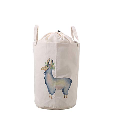 Cute Llama Alpaca Laundry Hamper - Large Folding Clothes Storage Basket with Handles, Toy Organizer for Nursery, Kids Room & Dorm - Perfect for Laundry, Blanket & Stuffed Animal Storage