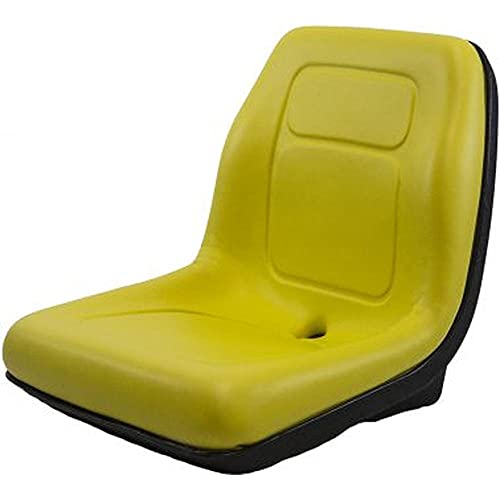 Original Yellow Bucket Seat Compatible with John Deere 5105 & 5205 Tractors - Heavy Duty Replacement Seat for Farming & Construction Use