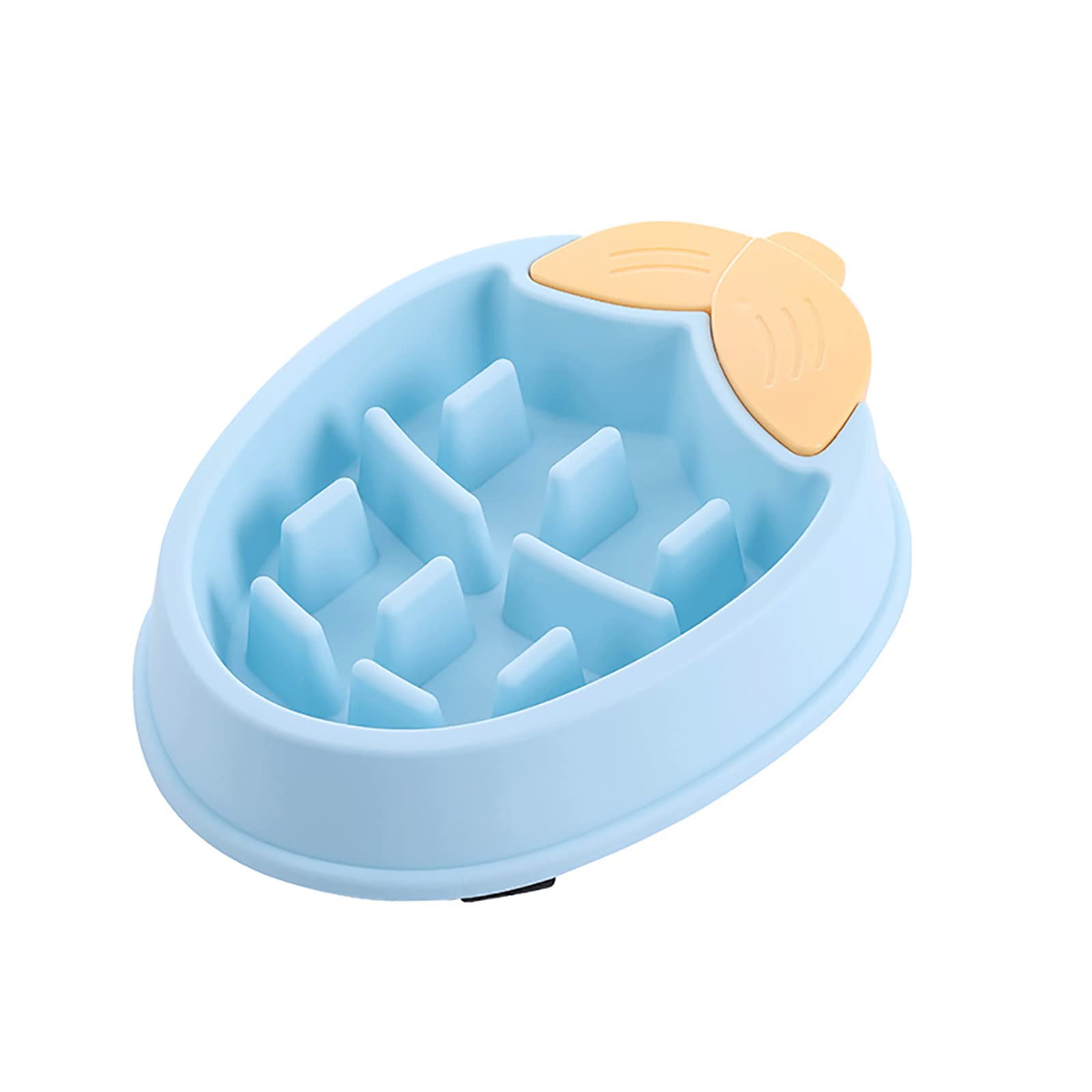 JKRED Slow Feeder Dog Bowl - Non-Slip Puzzle Bowl for Small & Large Dogs - Anti-Gulping Pet Food Dish - Helps Prevent Bloat & Improve Digestion (Blue, One Size) - Perfect for Fast Eaters & Mealtime Enrichment