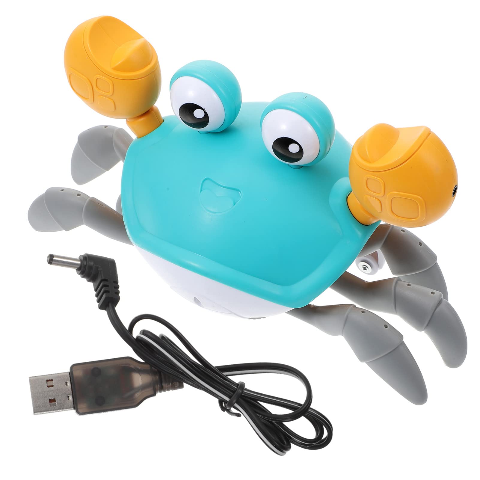 Zerodeko Electric Crab Toy - Interactive Crawling Robot with Music & LED Lights, Smart Obstacle Avoidance, USB Rechargeable Early Learning Toy for Toddlers, Kids, Infants - Perfect for Birthday Gifts & Sensory Play