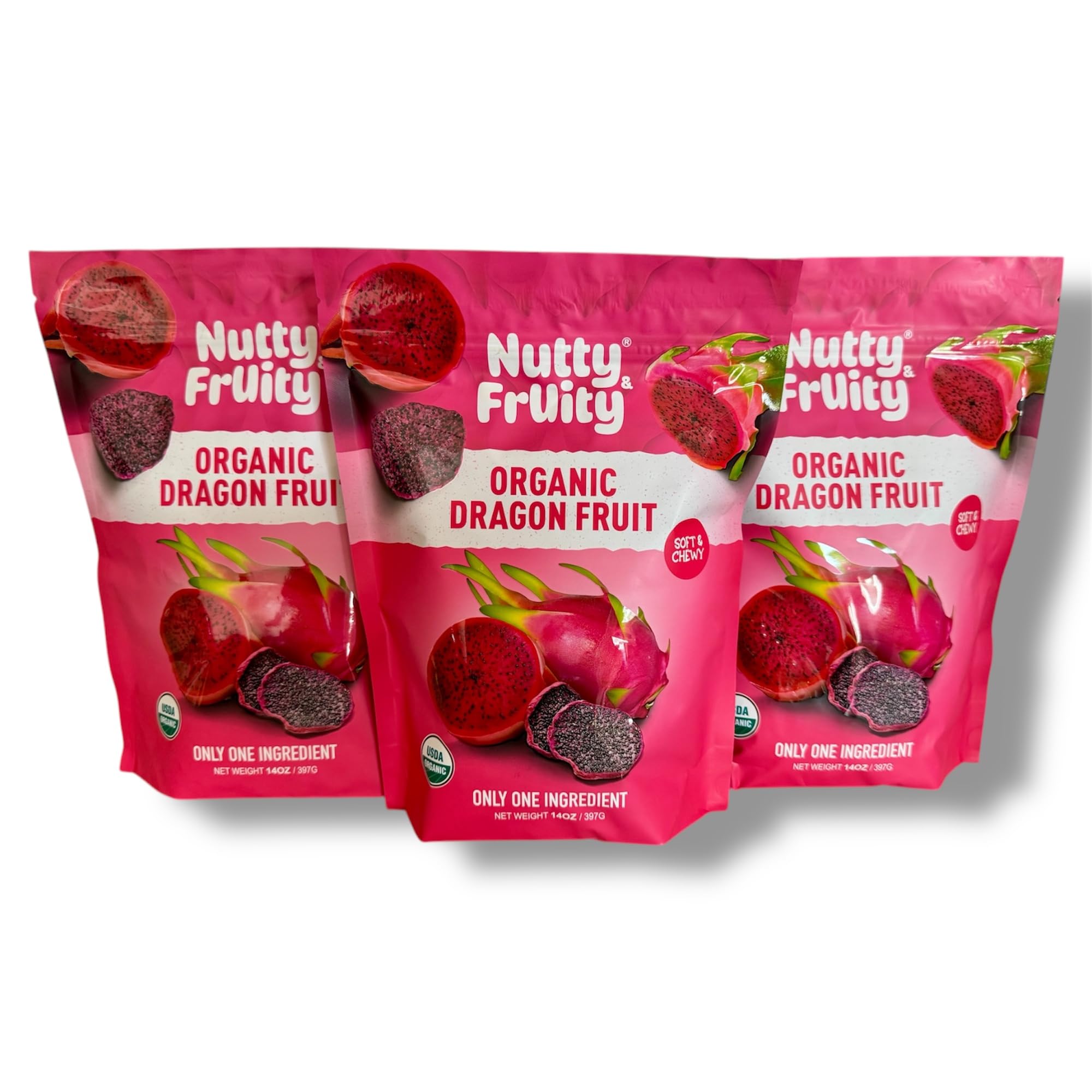 Organic Dragon Fruit - Nutty & Fruity Flavor | Fresh Exotic Superfood for Smoothies, Salads & Healthy Snacks | USDA Certified | Non-GMO | Gluten-Free