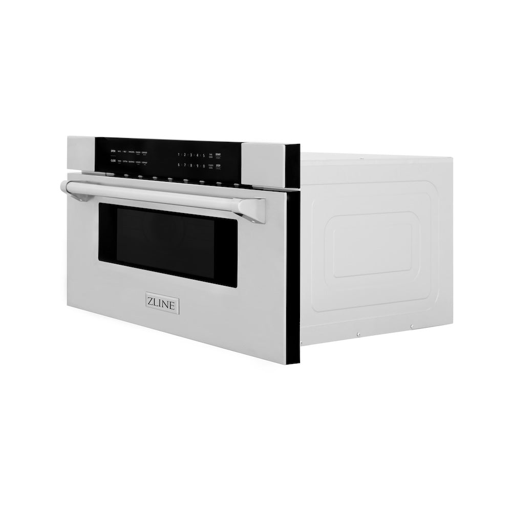 ZLINE 30 Inch 1.2 Cu Ft Stainless Steel Built-In Microwave Drawer (MWD 30) - Perfect for Modern Kitchens, Small Spaces & Seamless Cabinet Integration