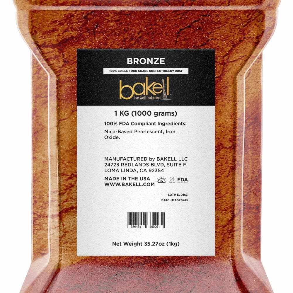 Premium Bronze Gold Luster Dust for Cake Decorating - Edible Food Grade Sparkle Powder - Perfect for Baking, Cupcakes, Cookies & DIY Crafts (Bulk Size)