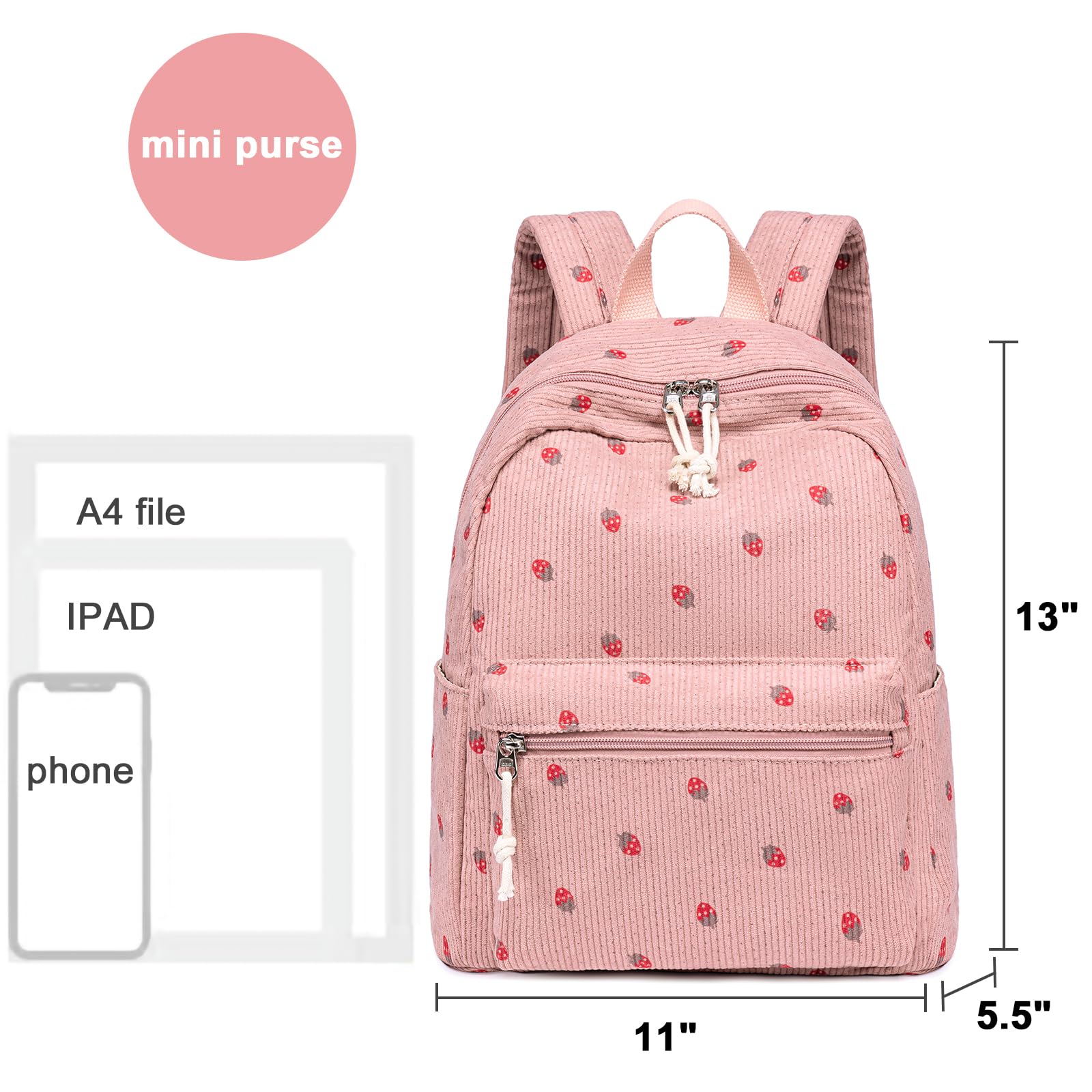 Bluboon Mini Backpack for Girls, Women & Teens - Cute Small Backpack Purse for School, Travel & Daily Use | Lightweight Casual Bookbag for College, Work & Outings