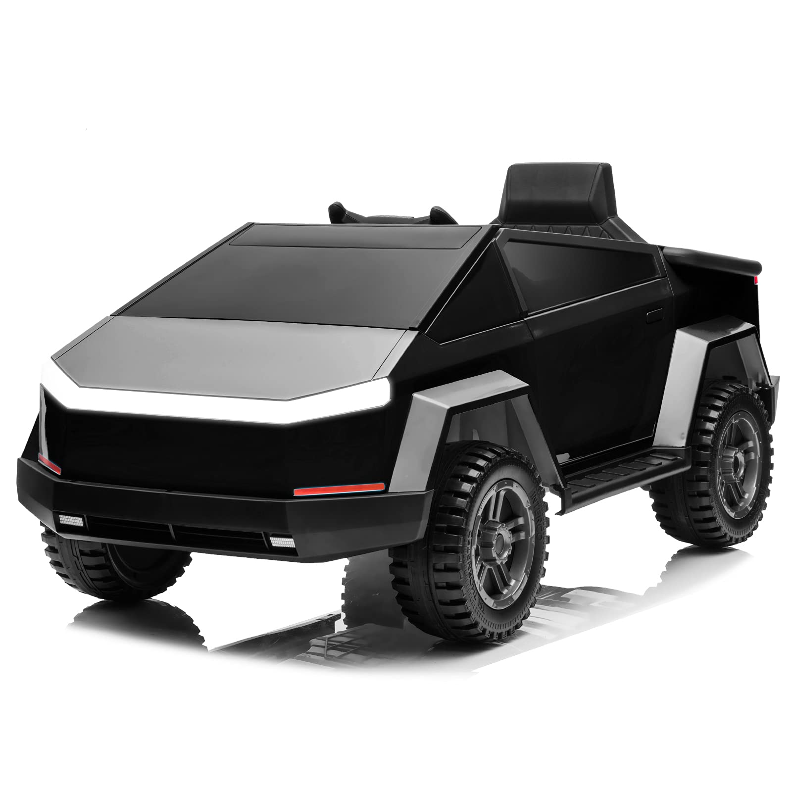Modern-Depo MX 12V Electric Ride-On Truck for Kids - Remote Control Cyber Style Pickup Toy Car (Black) | Perfect for Outdoor Play, Birthday Gifts & Pretend Driving Adventures