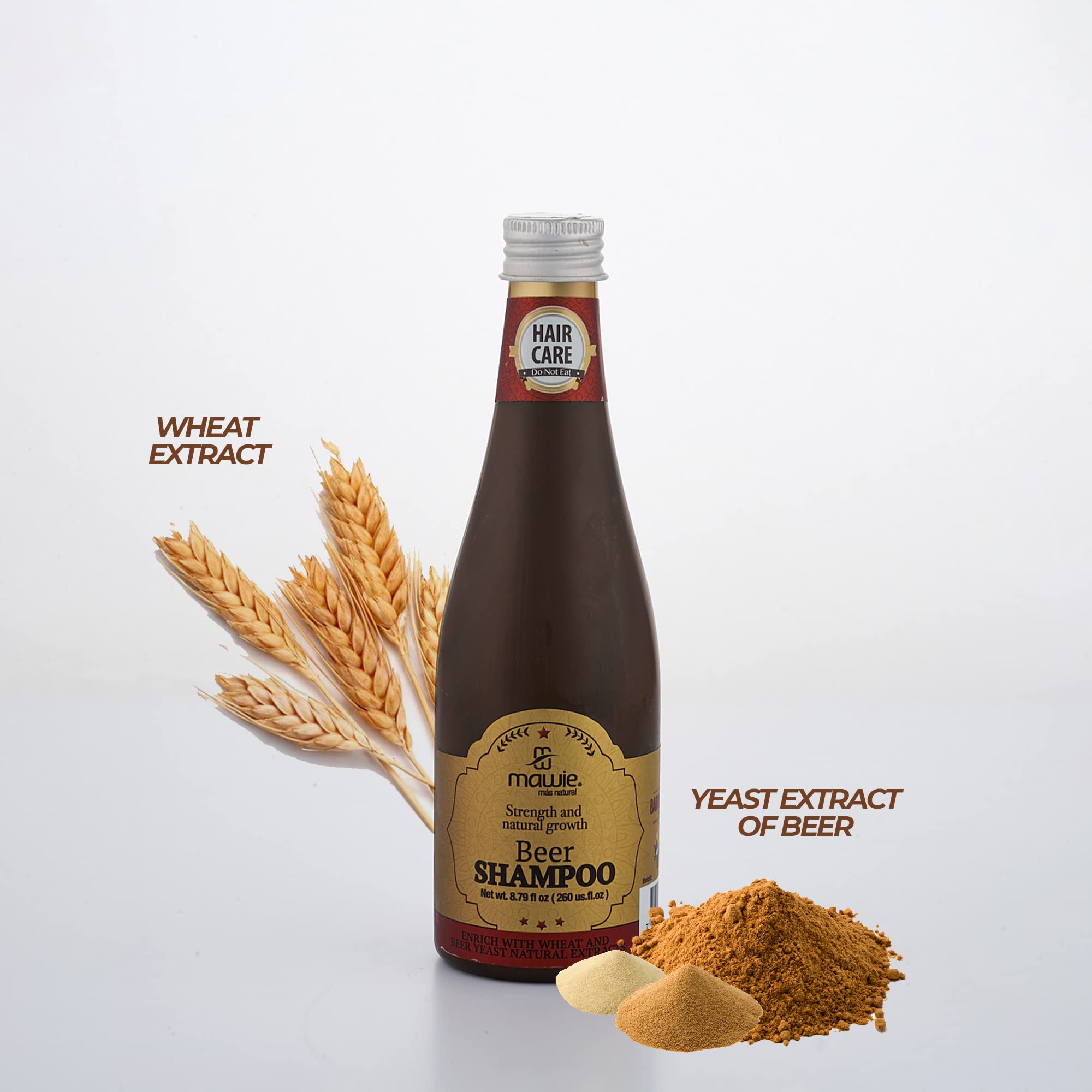 260ml Beer Shampoo for Men & Women - Natural Wheat & Yeast Extract for Radiant, Stronger Hair - Hair Growth & Loss Control Volumizing Shampoo - Perfect for Daily Hair Care & Thinning Hair Solutions