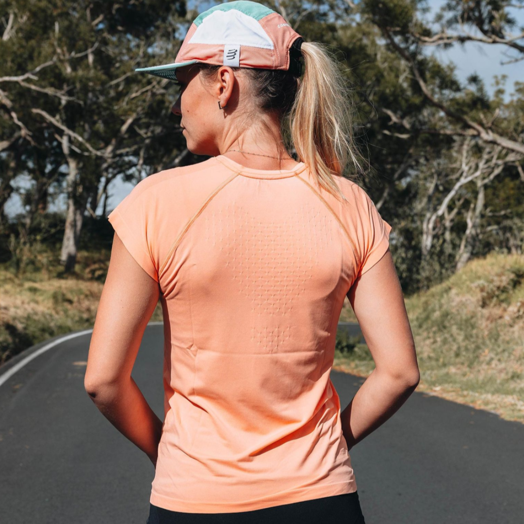 Compressport Women's Short Sleeve Training T-Shirt - Moisture Wicking & Breathable Workout Top for Running, Gym & Fitness Activities