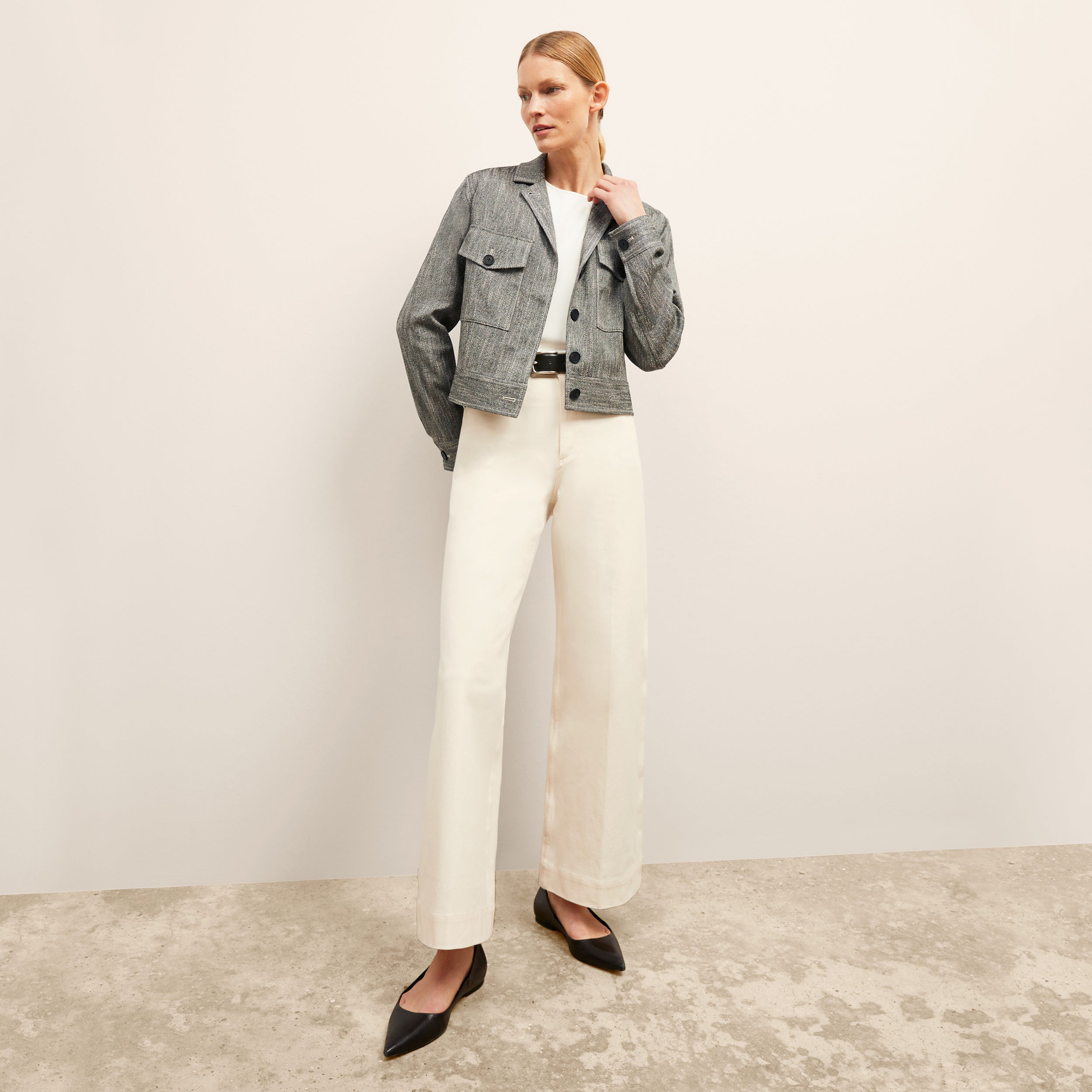 Milo Wide Leg Jeans for Women - Eco-Friendly Better Than Denim Stretch Pants in Bright Ivory | Casual Chic Outfit for Streetwear & Everyday Comfort