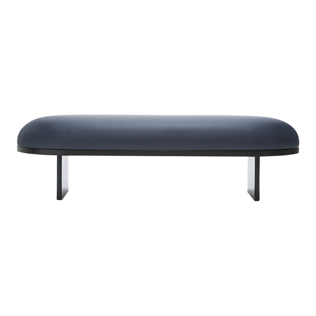 Anza Bench Upholstered - Modern Fabric Bench with Solid Wood Legs for Living Room, Bedroom or Entryway Seating