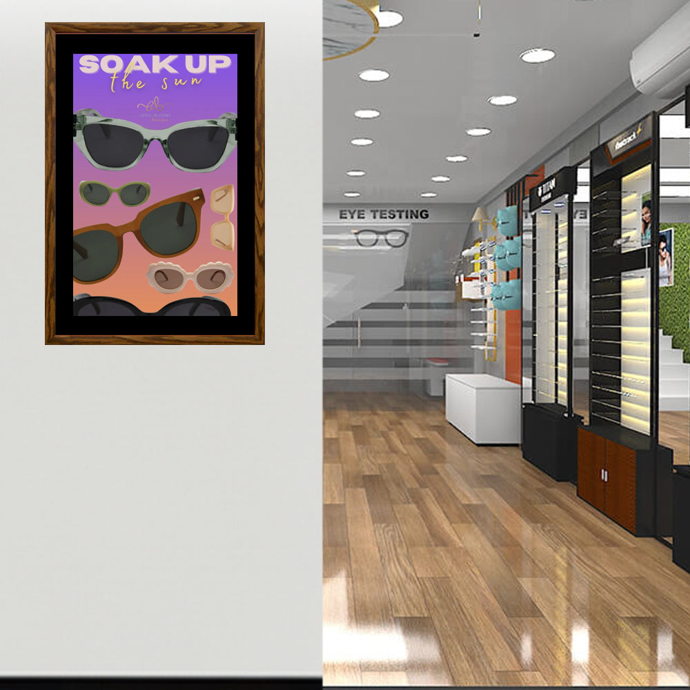 20x24 Designer Wood Snap Frames for Posters - 3 Wide Matboard - Perfect for Home Decor, Office Displays & Art Exhibitions