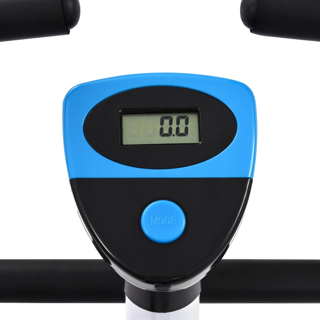 VidaXL Belt Resistance Exercise Bike for Home Gym - Adjustable Indoor Cycling Bike with LCD Monitor, Comfortable Seat & Transport Wheels - Perfect for Cardio Workouts, Weight Loss & Home Fitness Training