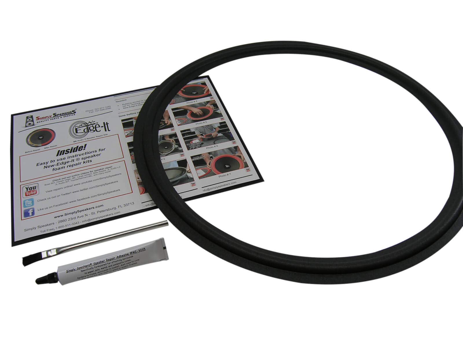 Simply Speakers 18 Inch Subwoofer Repair Kit - Compatible with B460, Cinema 4645, 4345, FSK-18JBL-1 (Single) - Perfect for Home Theater and Professional Audio Systems