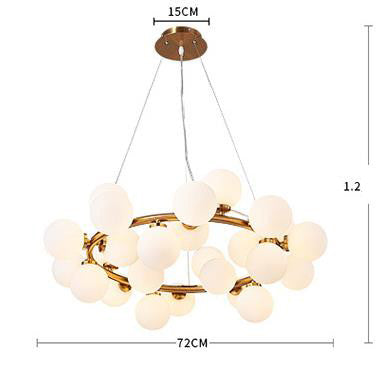 Elegant Natalie Orb Chandelier - Modern Crystal Ceiling Light Fixture for Dining Room, Bedroom & Living Room Decor