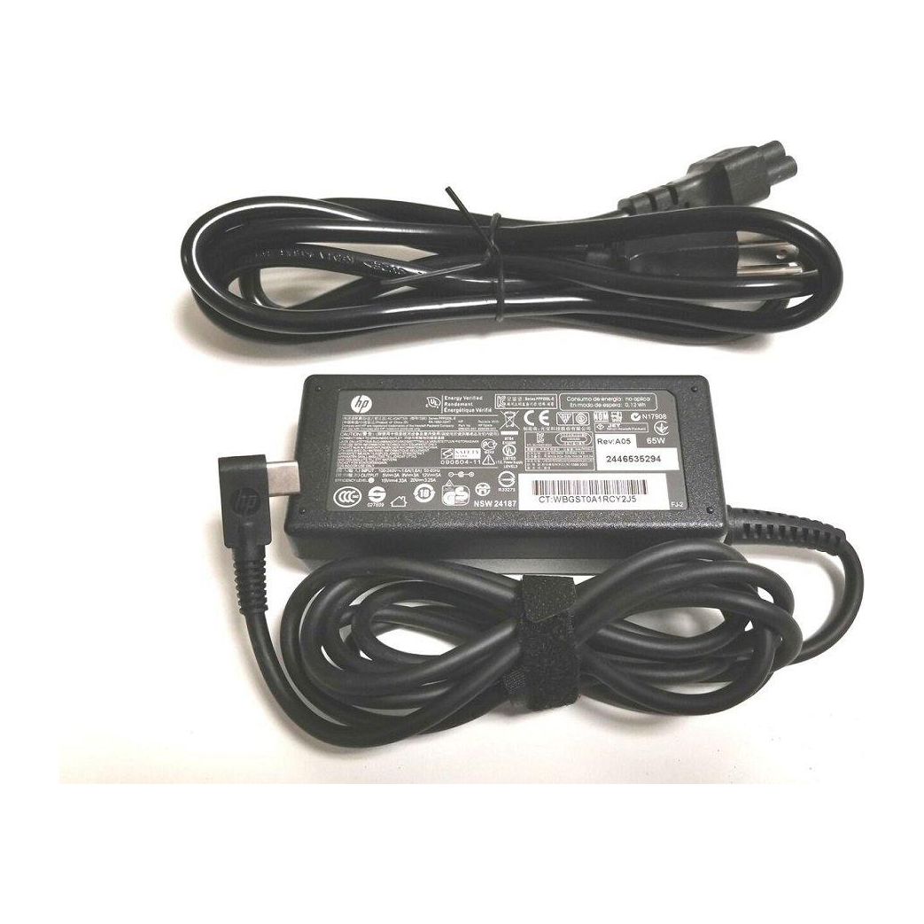 Original HP 65W USB-C AC Adapter (Model 925740-004) - Compatible with HP Pro X2 612 G2 & Elite X2 1012 G2 Laptops | Fast Charging for Work & Travel