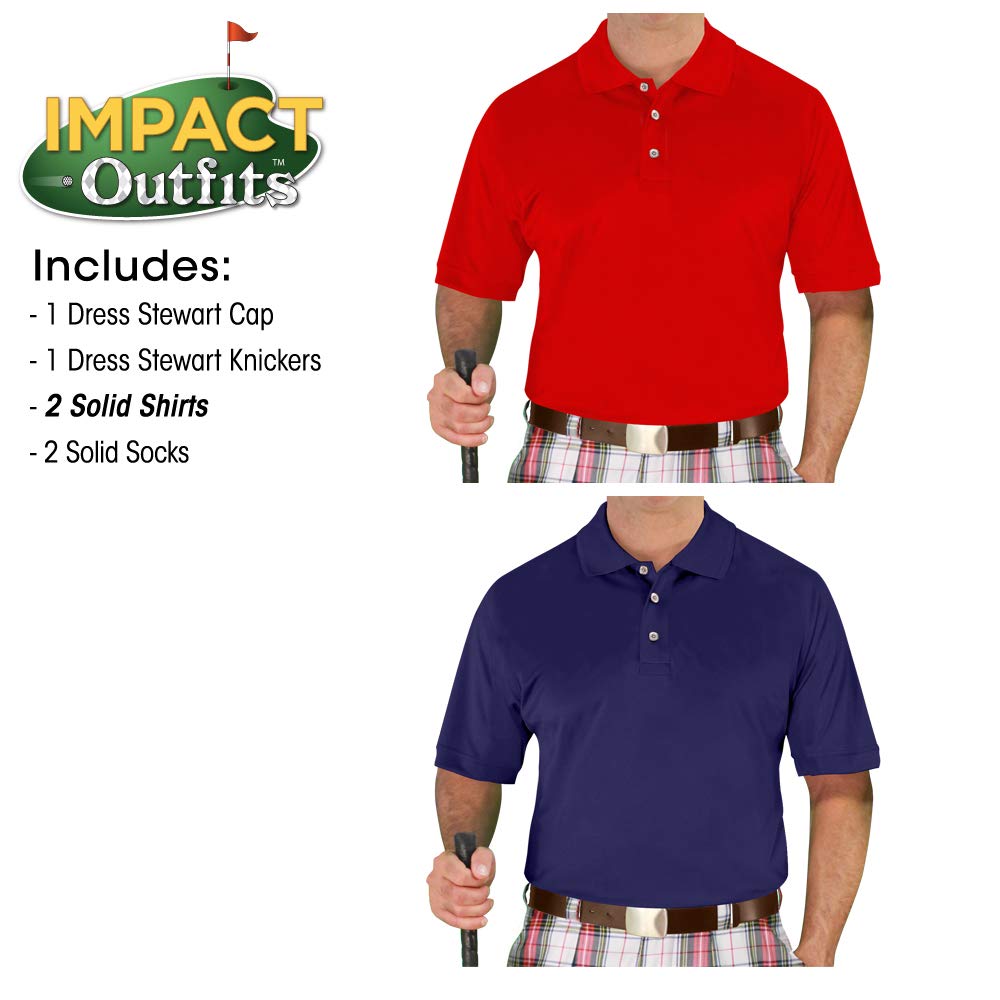 Impact Plaid Golf Outfits for Men - Stylish Stewart Dress - Perfect for Golf Tournaments, Country Club Events & Casual Wear