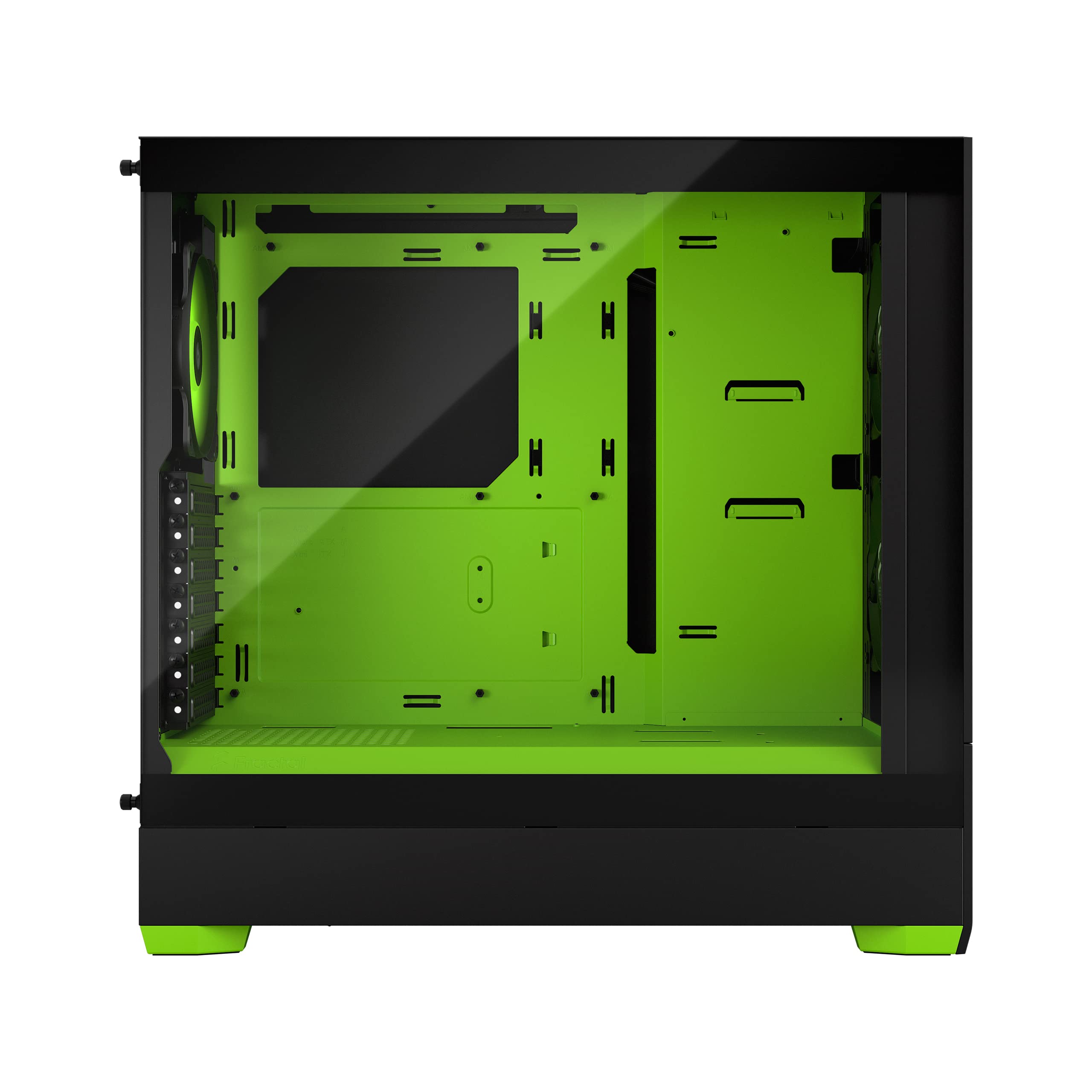Fractal Design Pop Air RGB Green ATX Mid Tower PC Case - Tempered Glass Side Panel, Honeycomb Mesh Front, 3x 120mm RGB Fans Included - High Airflow Gaming Computer Case for Streaming & Esports