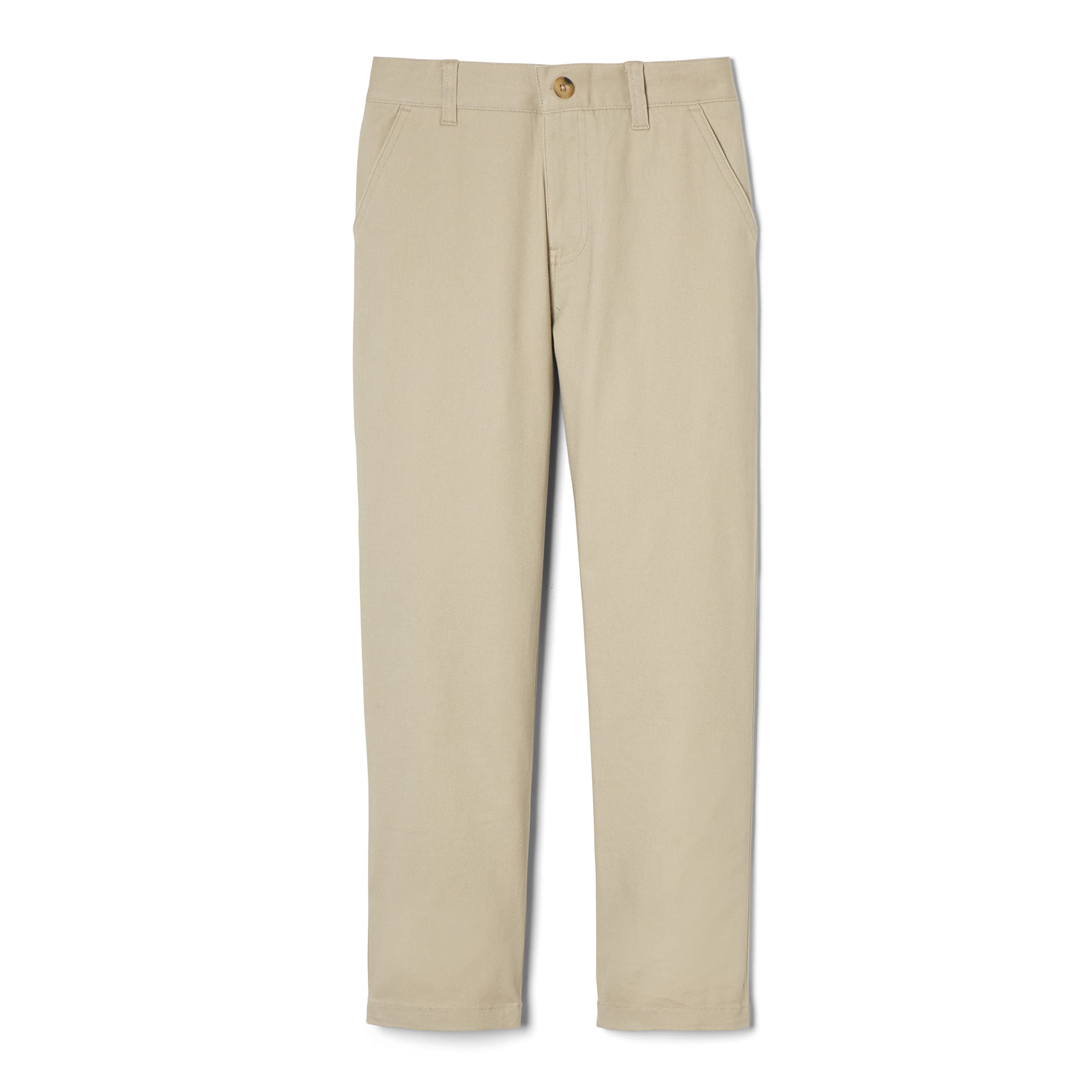 French Toast Boys' Adjustable Waist Straight Fit Stretch Twill Chino Pants - Comfortable School Uniform & Casual Wear for Kids