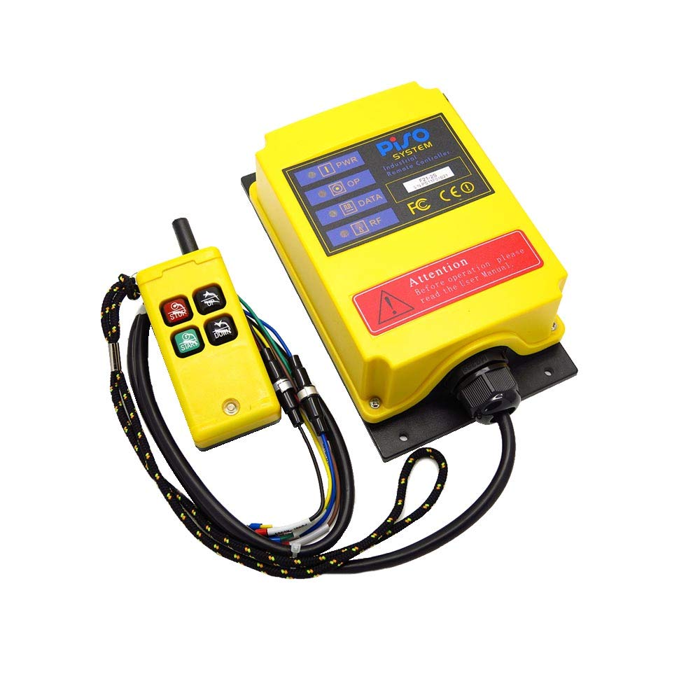 Industrial Electric Hoist Crane with Wireless Remote Control F21-2S - 1 Ton Capacity, AC110V - Perfect for Warehouse, Construction & Manufacturing Lifting Operations