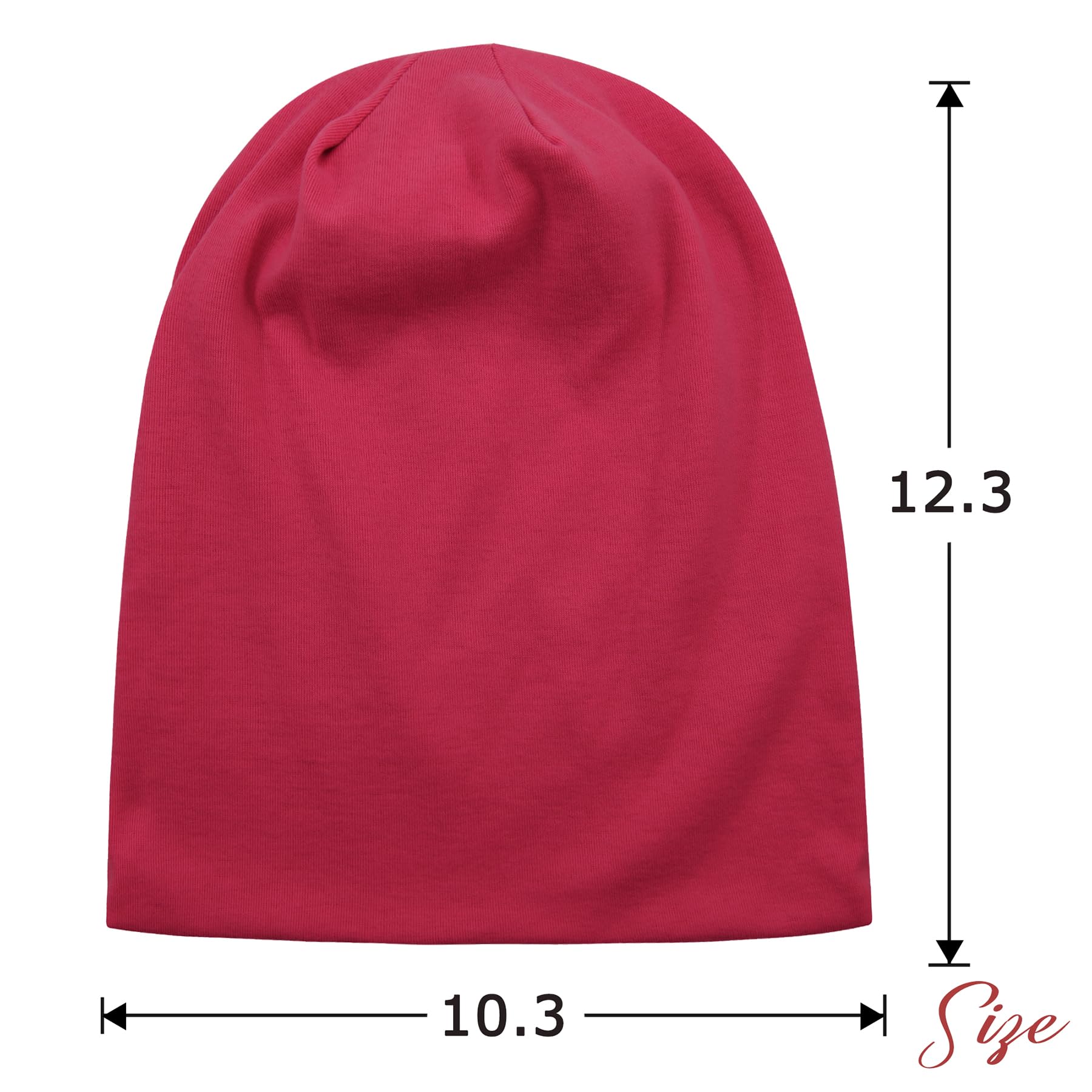 Zando Men's Cotton Slouchy Beanie - Lightweight Hip Hop Skull Cap for Running & Winter - Unisex Beanie Hat for Men & Women (Casual Wear, Outdoor Sports, Street Fashion)