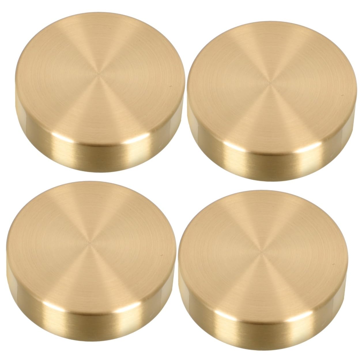 SKISUNO 4-Piece Brass Round Paperweights for Calligraphy & Chinese Ink Painting - Gold Decorative Rulers for Artists, Office Desk Accessories - Perfect for Art Studios, Home Decor & Gift Giving