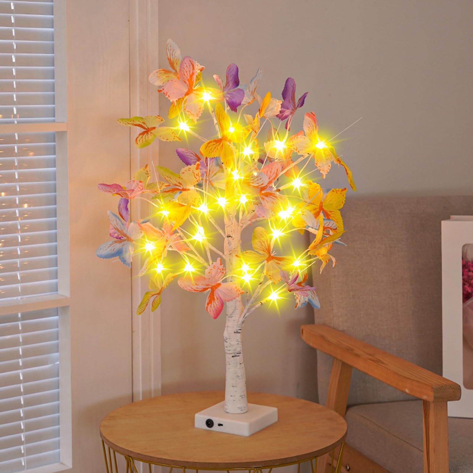 2 Pack LED Birch Tree Lights - Warm White Battery Powered Fairy Lights for Christmas, Wedding, Easter Decor - Indoor Tabletop Centerpiece for Home, Festival, Party Decorations