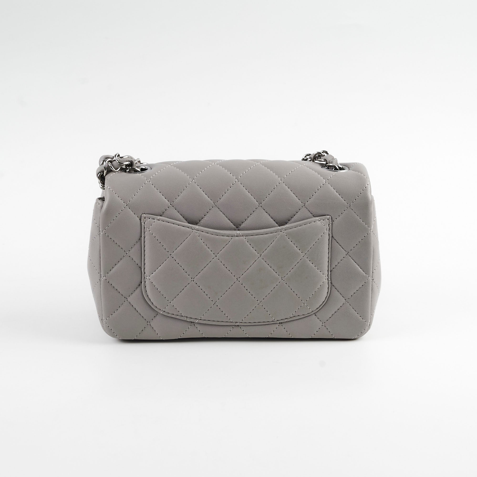 Chanel Mini Rectangle Grey Microchip Crossbody Bag - Luxury Designer Handbag for Women | Perfect for Parties, Dates & Everyday Use